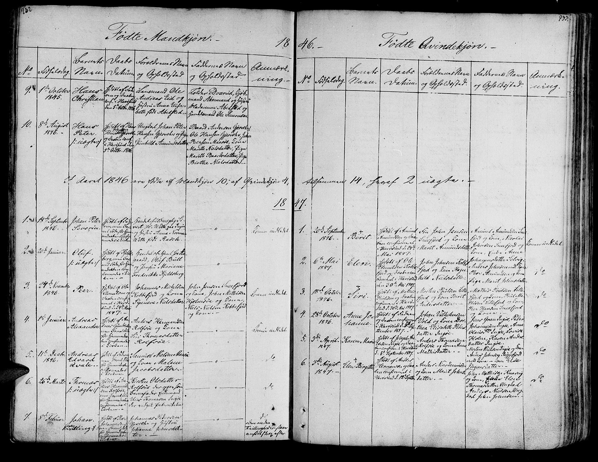 Måsøy sokneprestkontor, SATØ/S-1348/H/Ha/L0001kirke: Parish register (official) no. 1, 1806-1851, p. 232-233