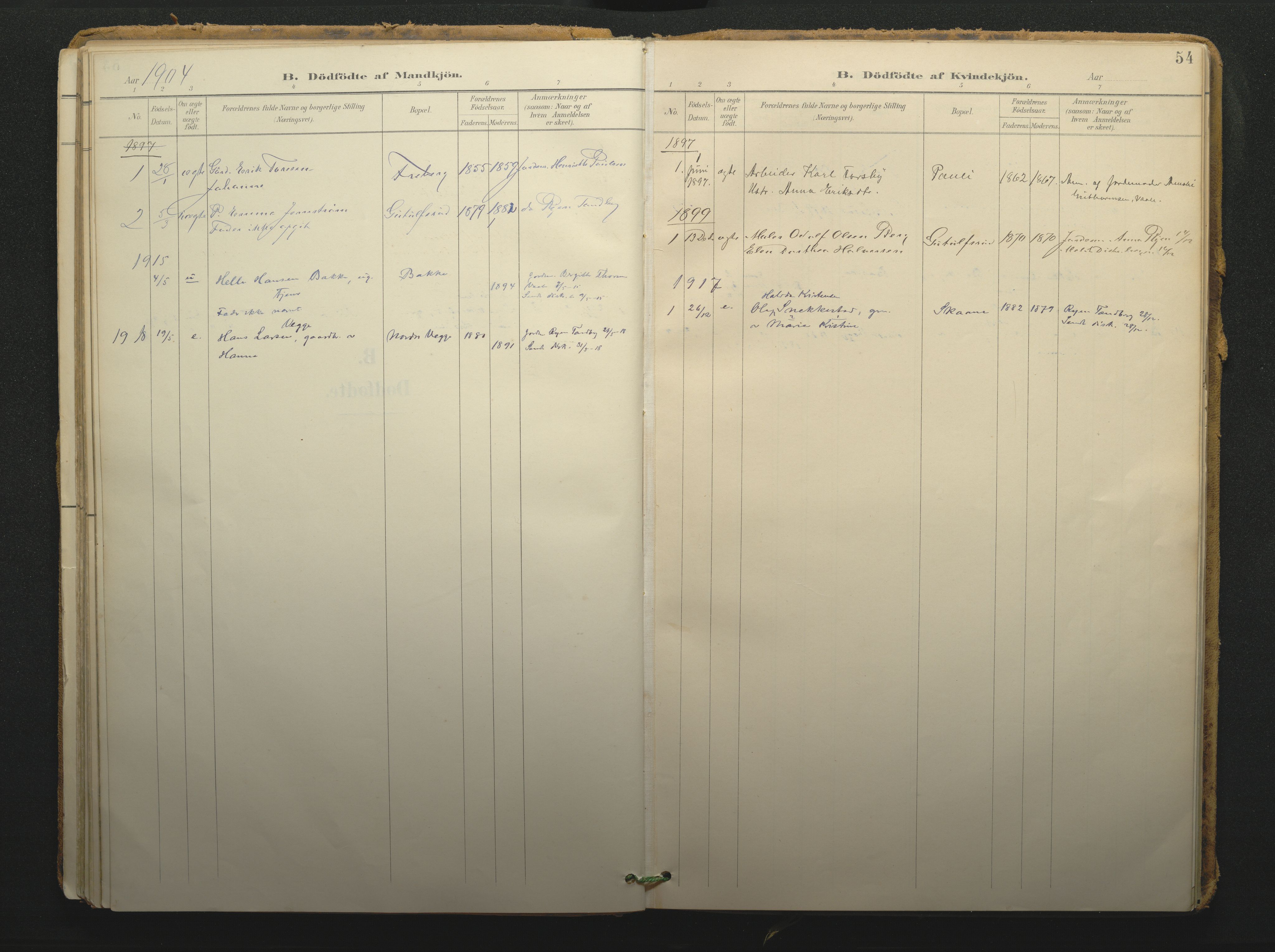 Borre kirkebøker, SAKO/A-338/F/Fc/L0003: Parish register (official) no. III 3, 1896-1919, p. 54