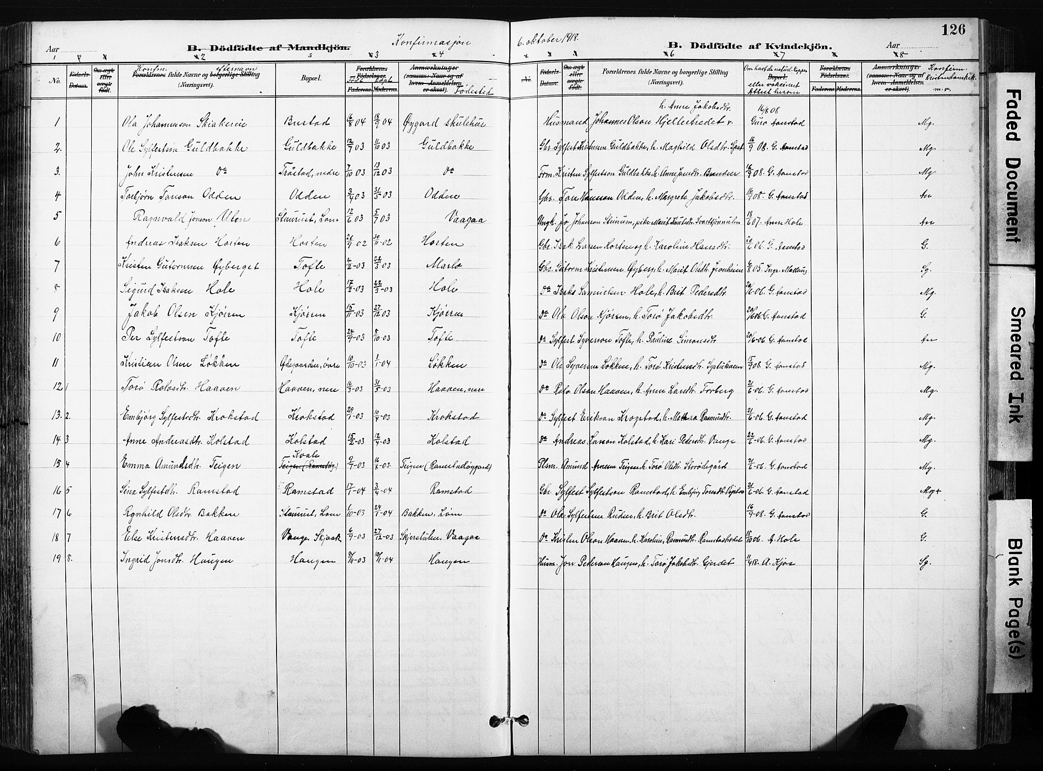 Skjåk prestekontor, SAH/PREST-072/H/Ha/Hab/L0003: Parish register (copy) no. 3, 1893-1932, p. 126