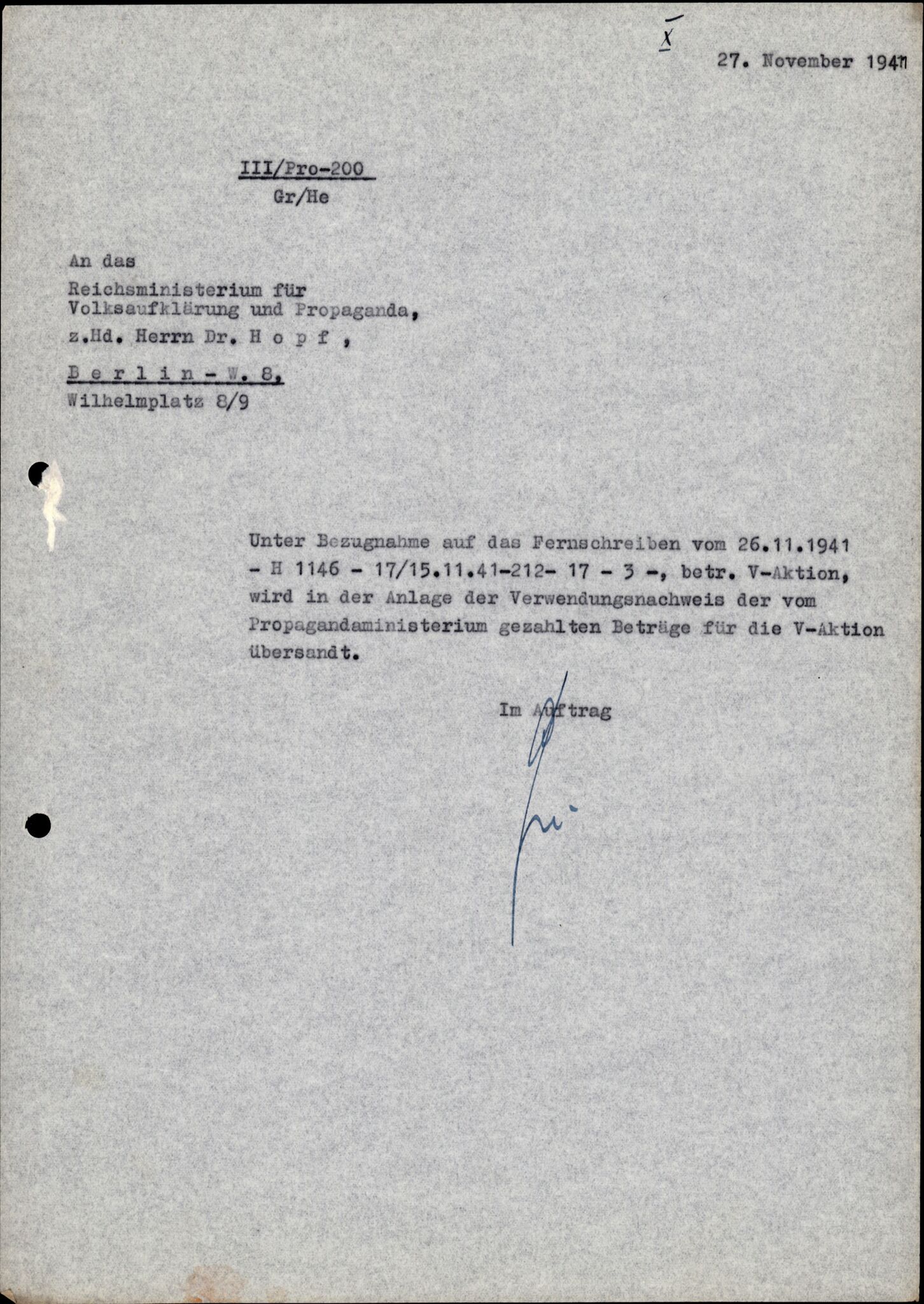 Forsvarets Overkommando. 2 kontor. Arkiv 11.4. Spredte tyske arkivsaker, AV/RA-RAFA-7031/D/Dar/Darb/L0006: Reichskommissariat., 1941-1945, p. 244