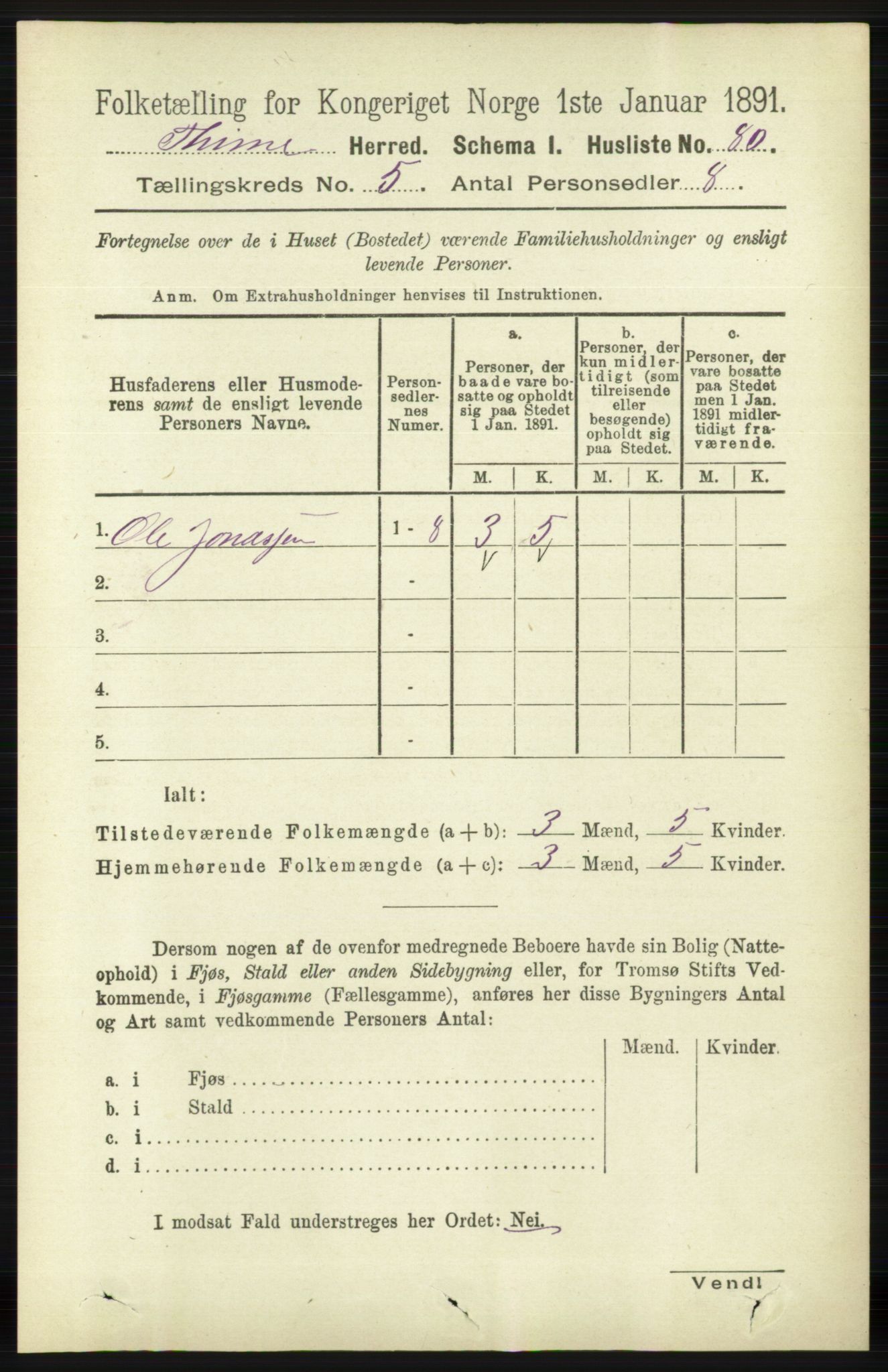 RA, 1891 census for 1121 Time, 1891, p. 1826