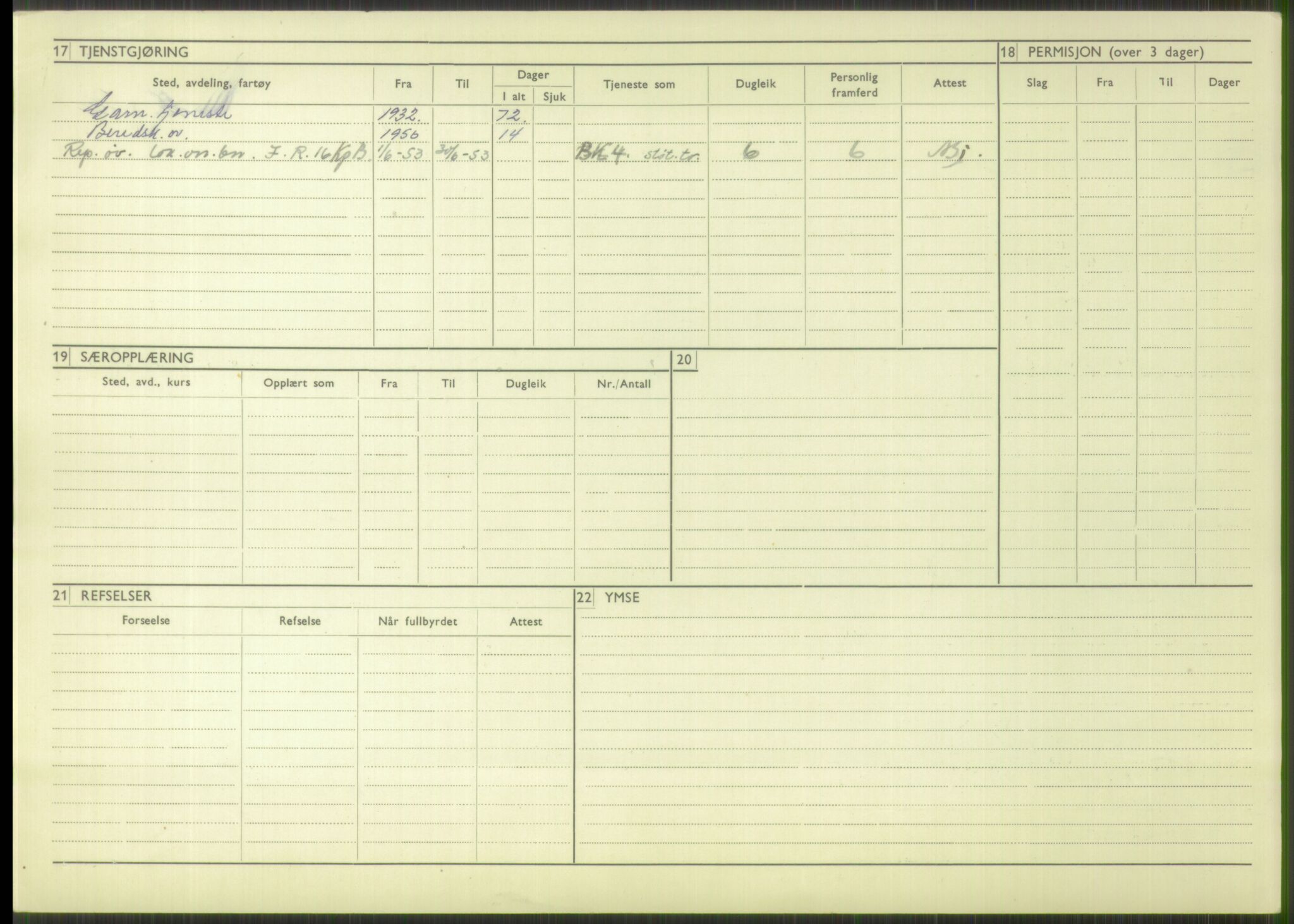 Forsvaret, Troms infanteriregiment nr. 16, AV/RA-RAFA-3146/P/Pa/L0016: Rulleblad for regimentets menige mannskaper, årsklasse 1932, 1932, p. 940