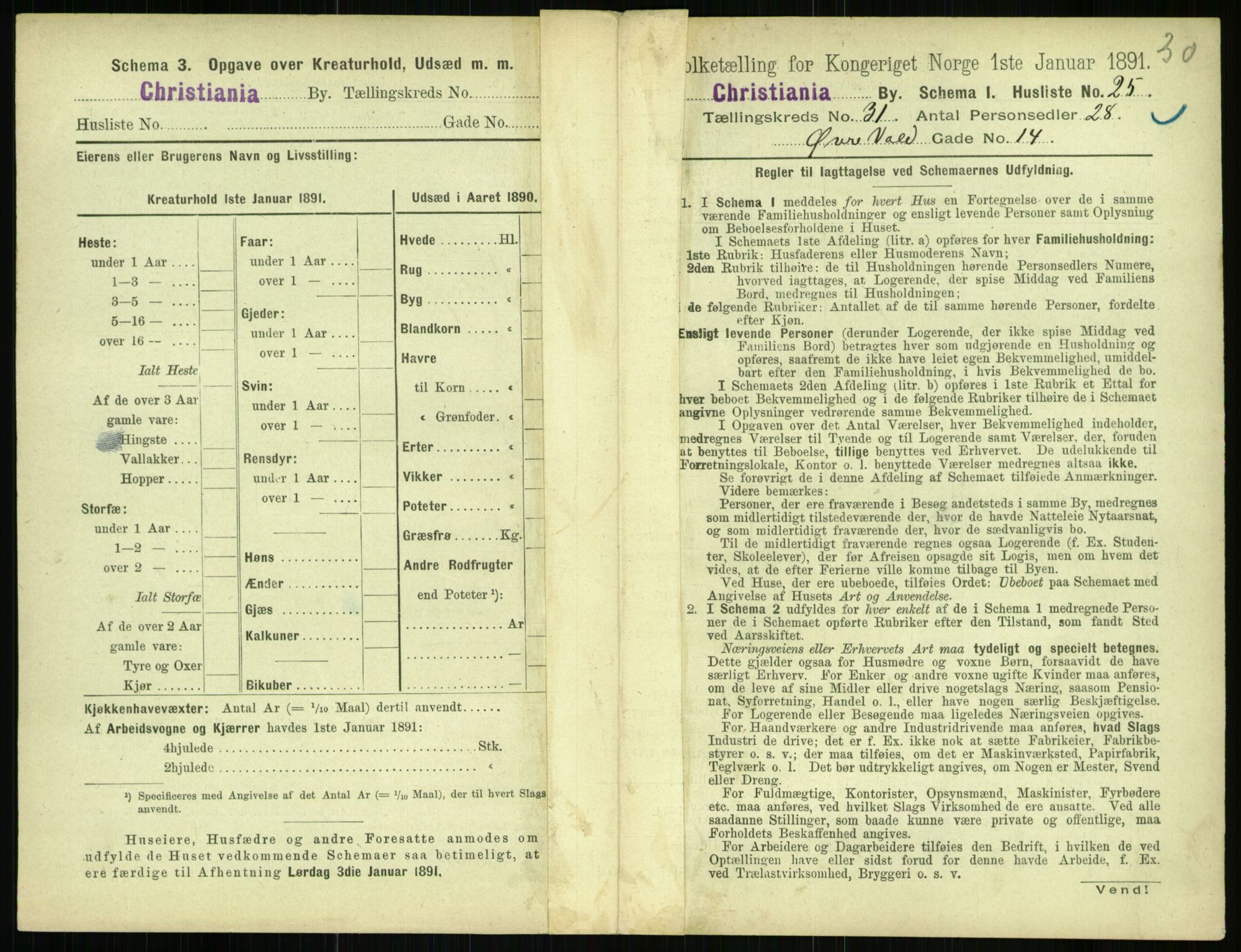 RA, 1891 census for 0301 Kristiania, 1891, p. 15902