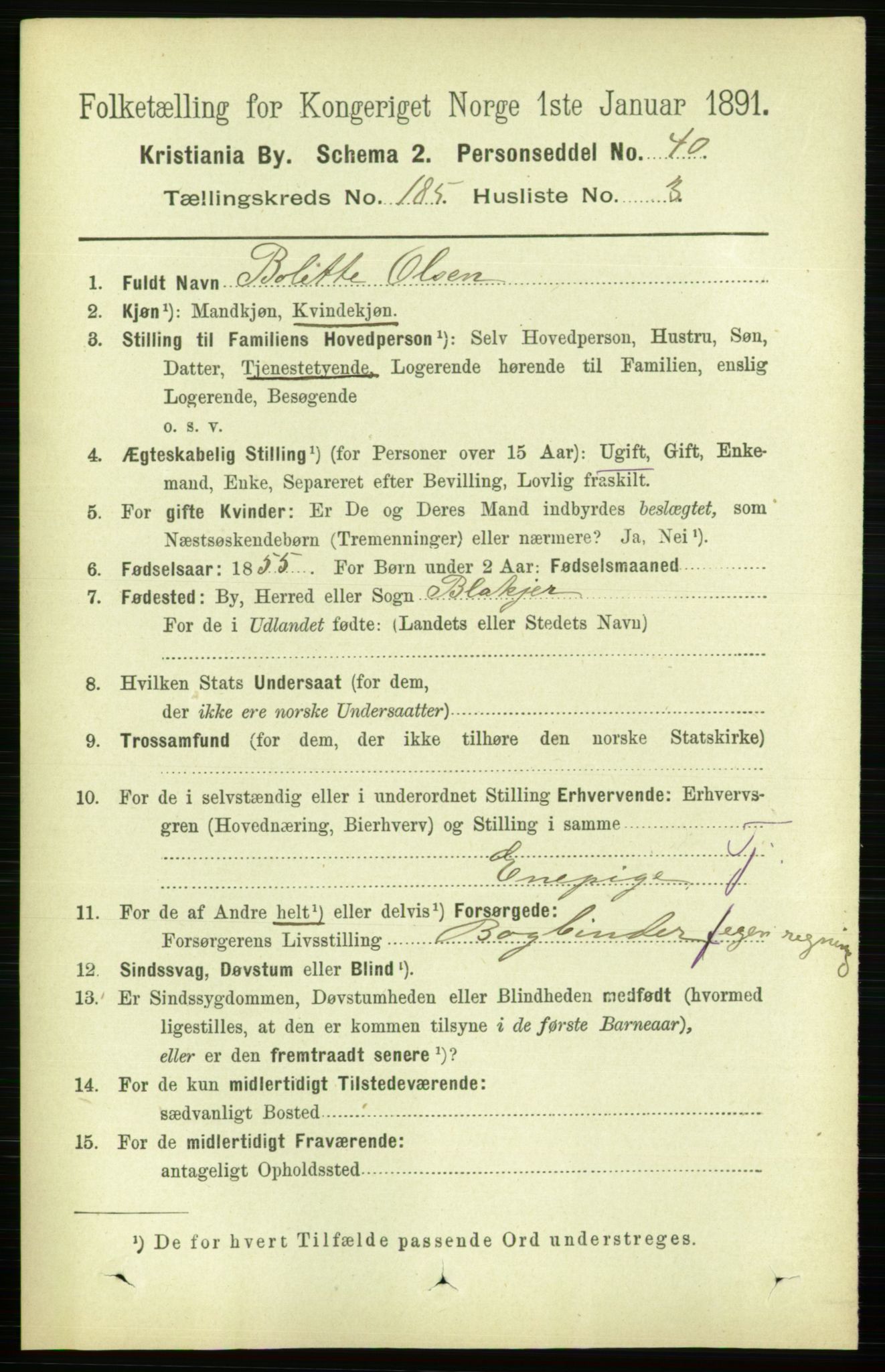 RA, 1891 census for 0301 Kristiania, 1891, p. 110950