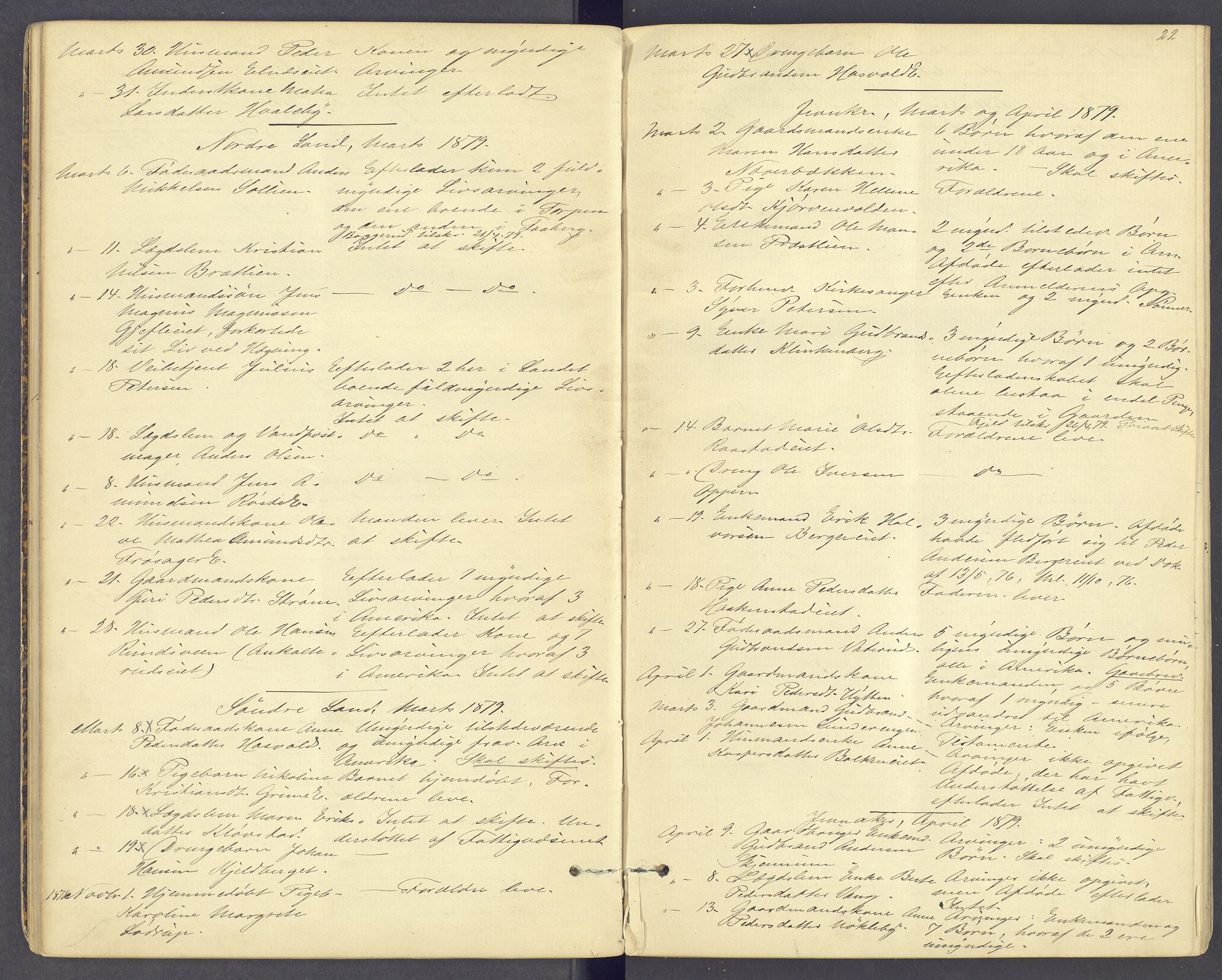 Hadeland og Land tingrett, AV/SAH-TING-010/J/Jg/L0005: Dødsfallsprotokoll, 1876-1886, p. 21b-22a