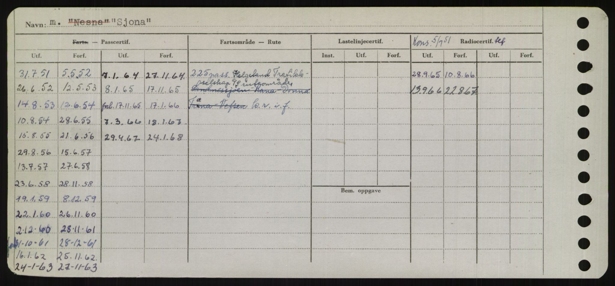 Sjøfartsdirektoratet med forløpere, Skipsmålingen, RA/S-1627/H/Hd/L0033: Fartøy, Sevi-Sjø, p. 332