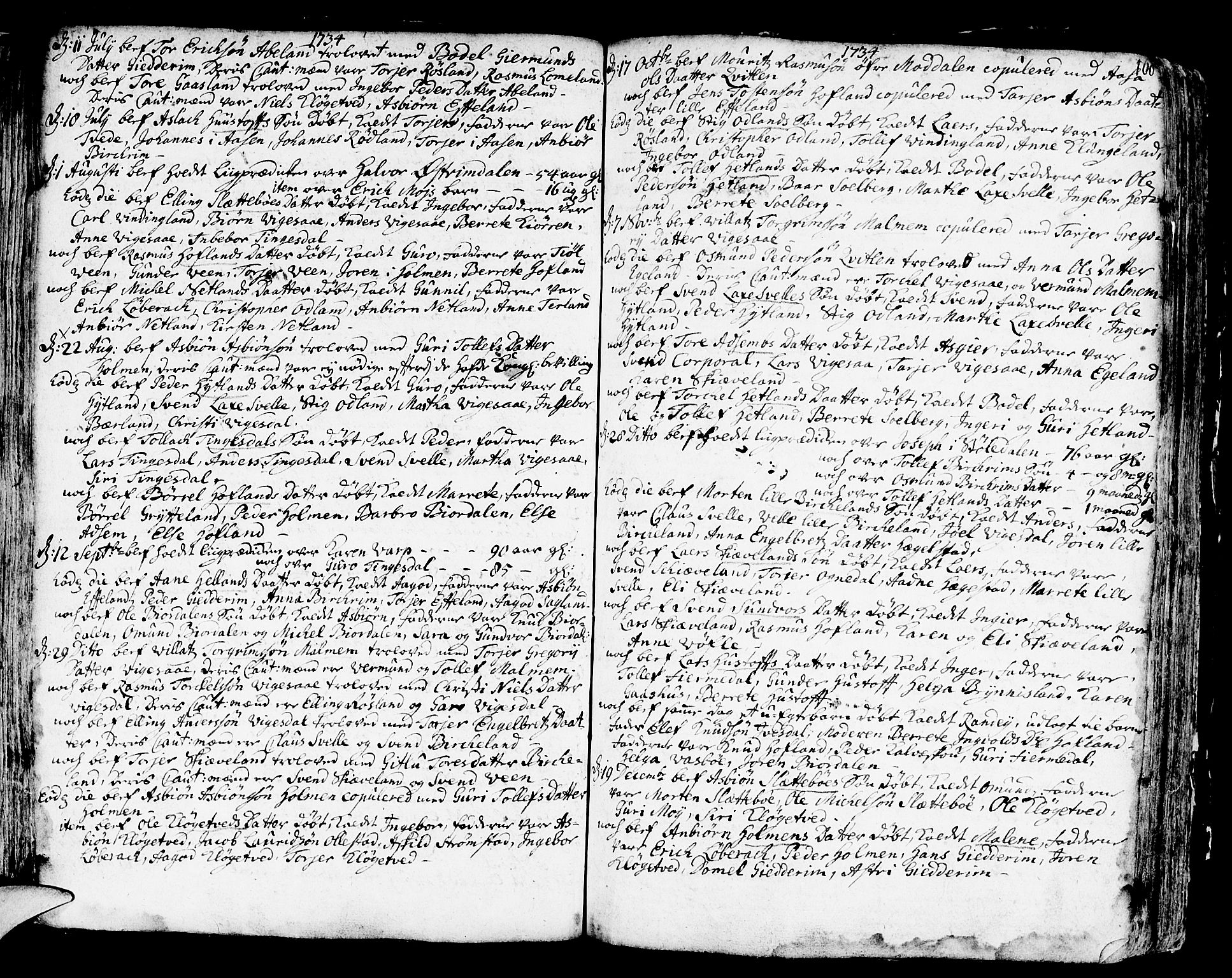 Helleland sokneprestkontor, SAST/A-101810: Parish register (official) no. A 1 /2, 1713-1761, p. 160
