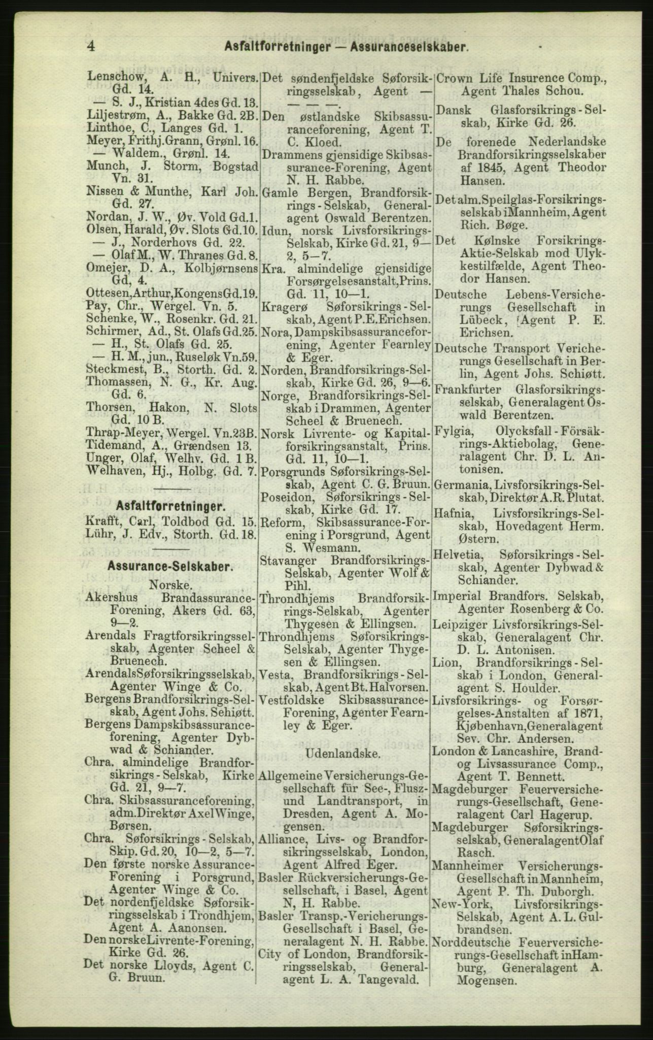 Kristiania/Oslo adressebok, PUBL/-, 1882, p. 4