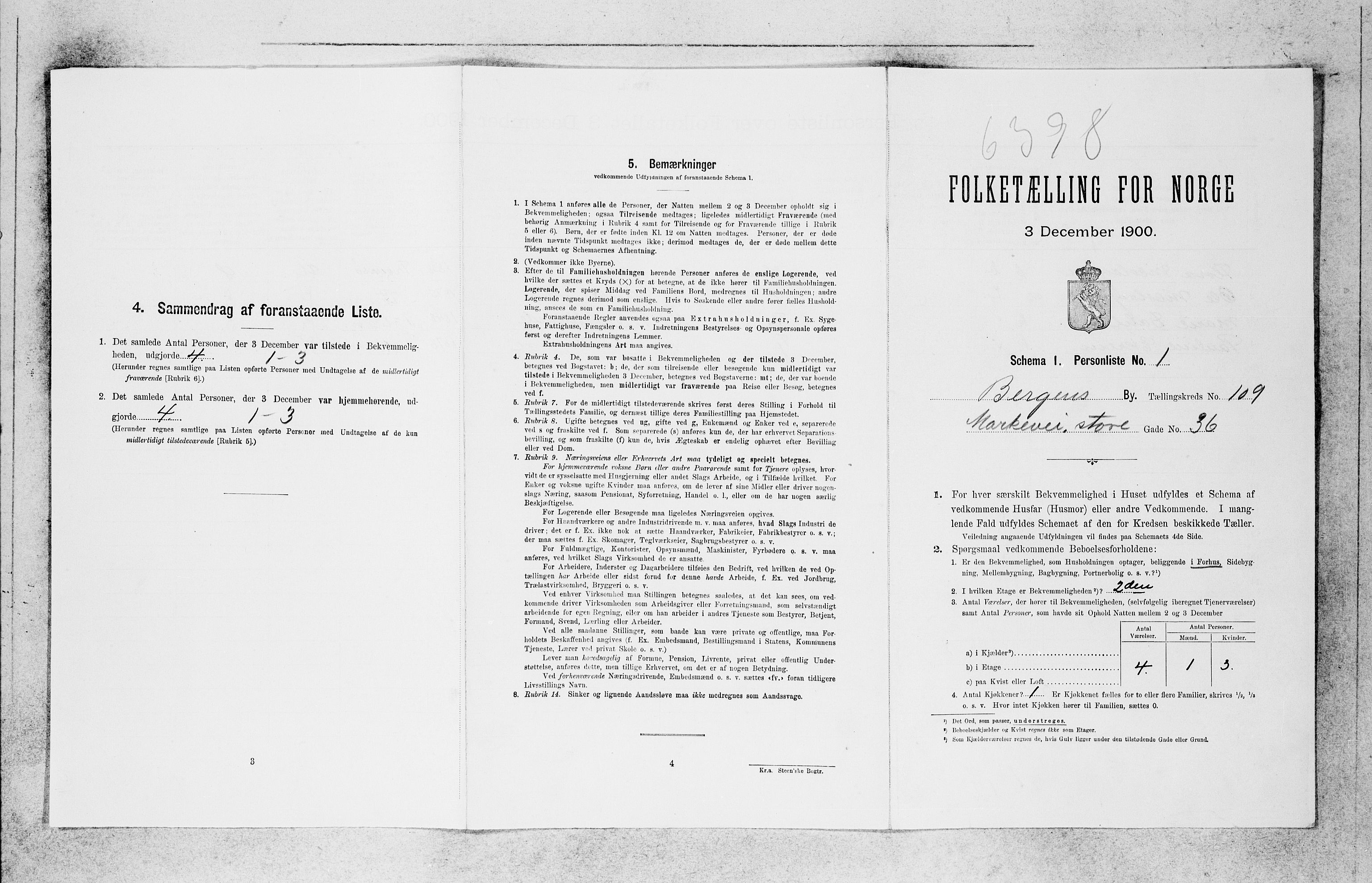 SAB, 1900 census for Bergen, 1900, p. 22794