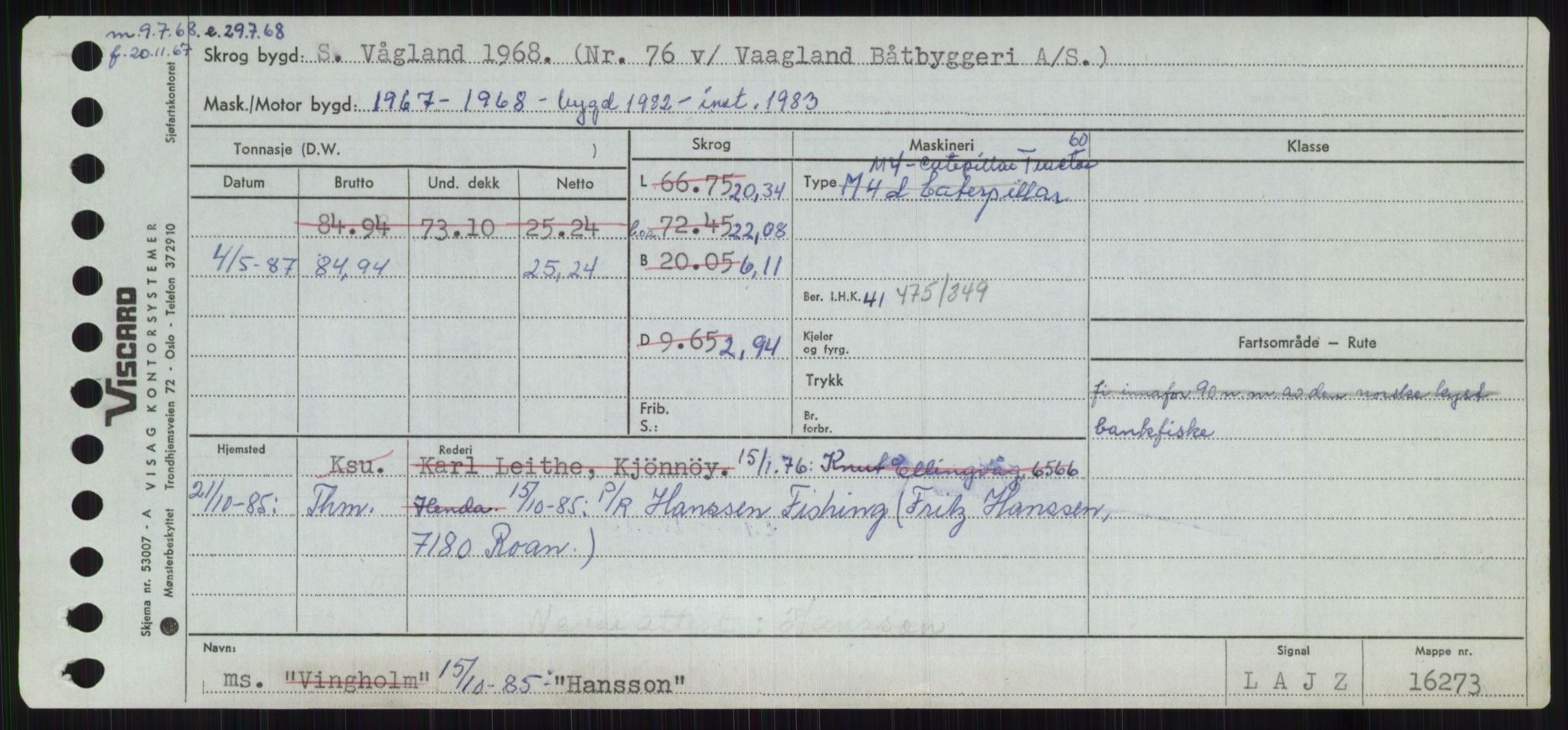 Sjøfartsdirektoratet med forløpere, Skipsmålingen, AV/RA-S-1627/H/Ha/L0002/0002: Fartøy, Eik-Hill / Fartøy, G-Hill, p. 467