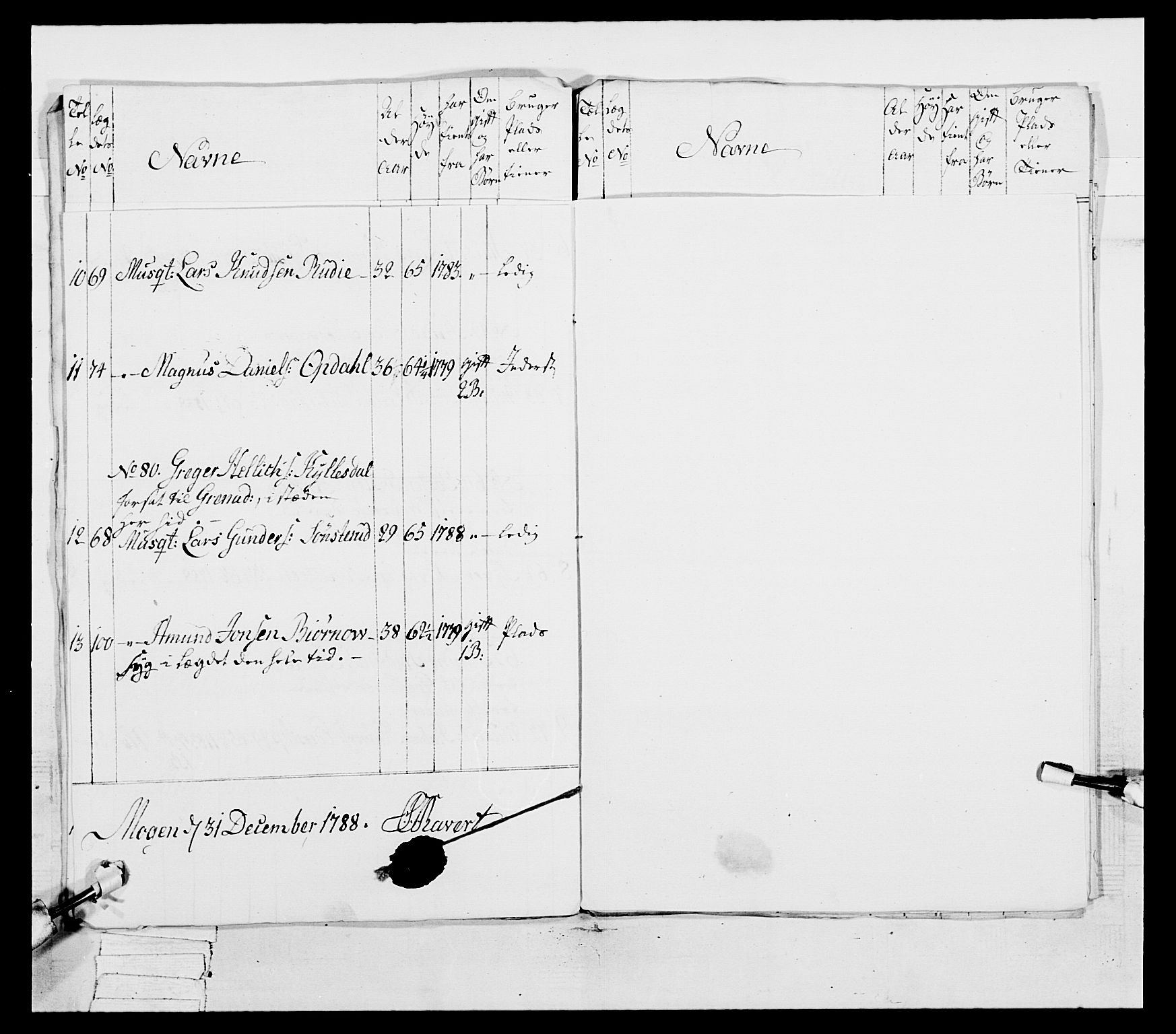 Generalitets- og kommissariatskollegiet, Det kongelige norske kommissariatskollegium, AV/RA-EA-5420/E/Eh/L0038: 1. Akershusiske nasjonale infanteriregiment, 1776-1788, p. 389