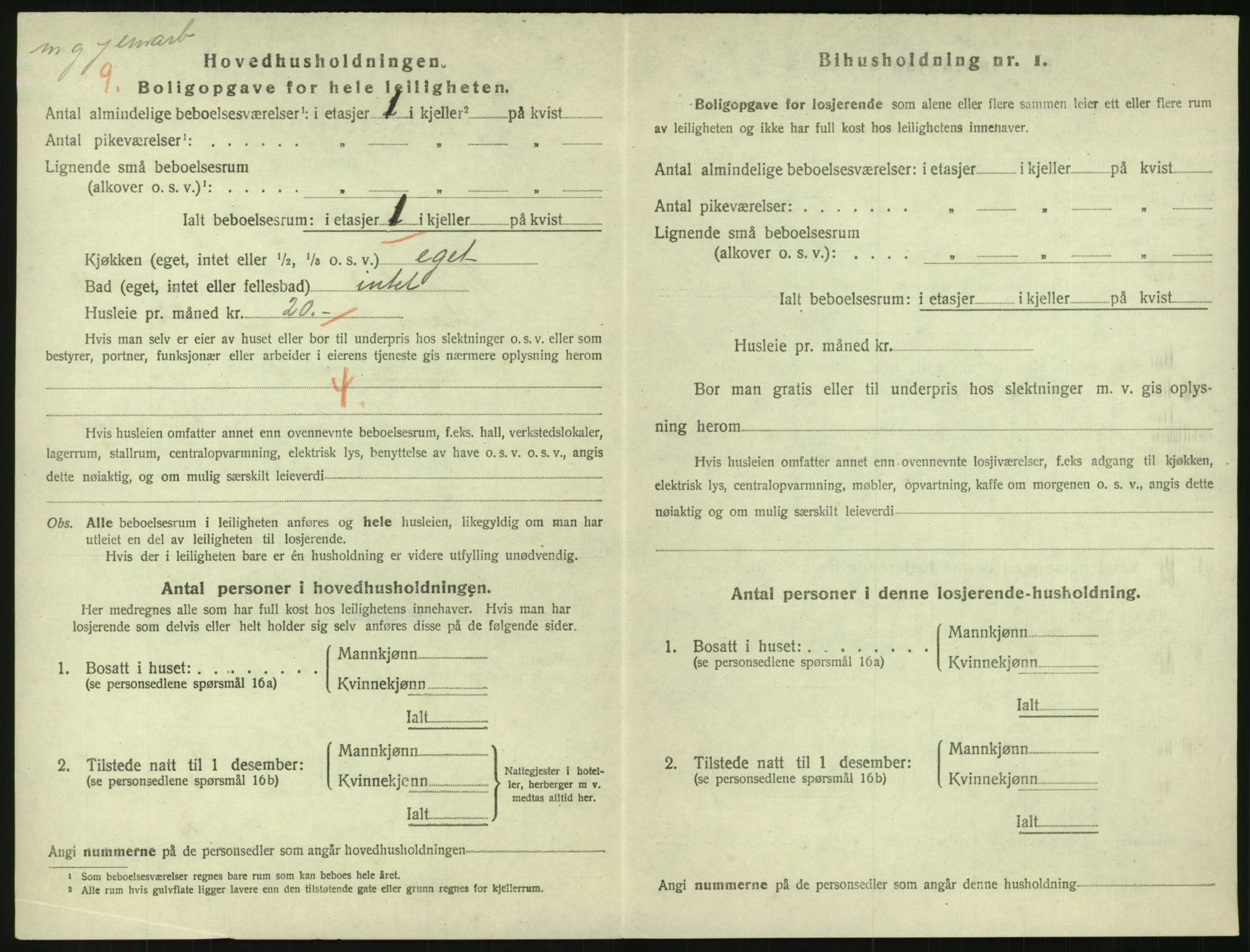 SAK, 1920 census for Grimstad, 1920, p. 1954