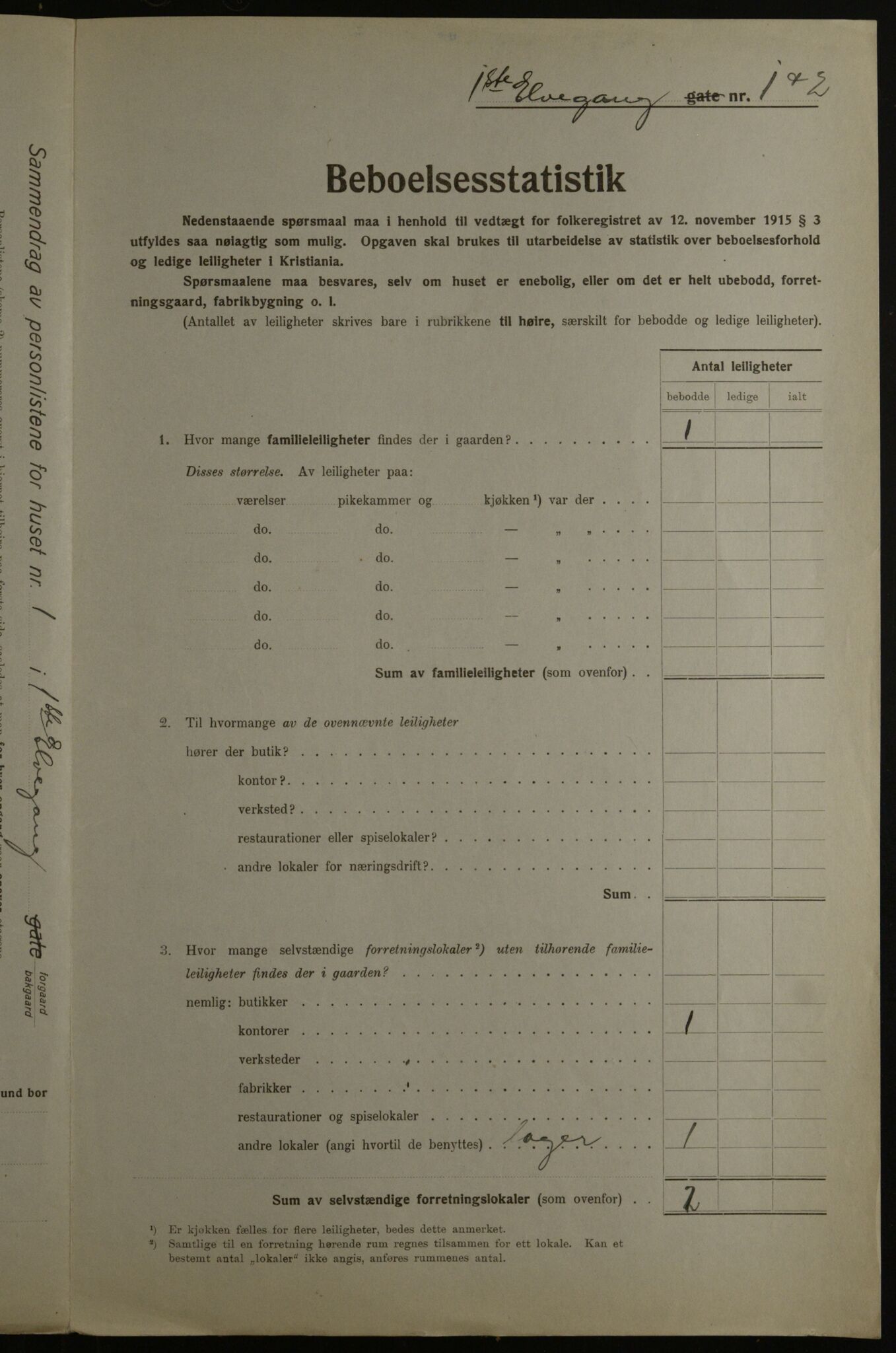 OBA, Municipal Census 1923 for Kristiania, 1923, p. 23229