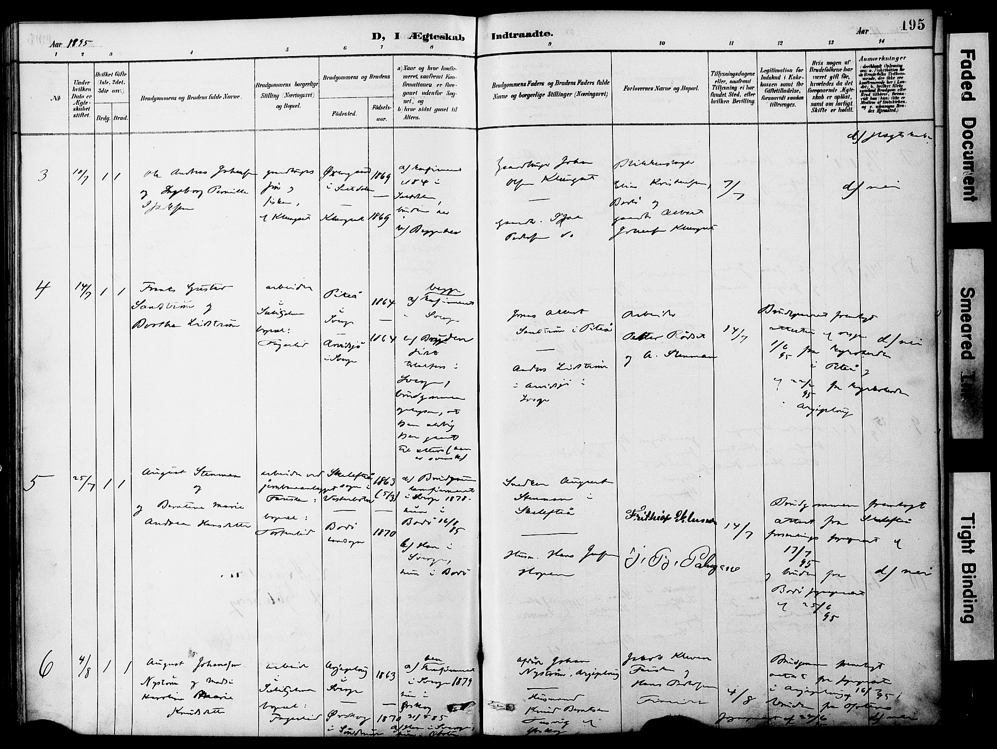 Ministerialprotokoller, klokkerbøker og fødselsregistre - Nordland, AV/SAT-A-1459/849/L0690: Parish register (official) no. 849A02, 1890-1897, p. 195