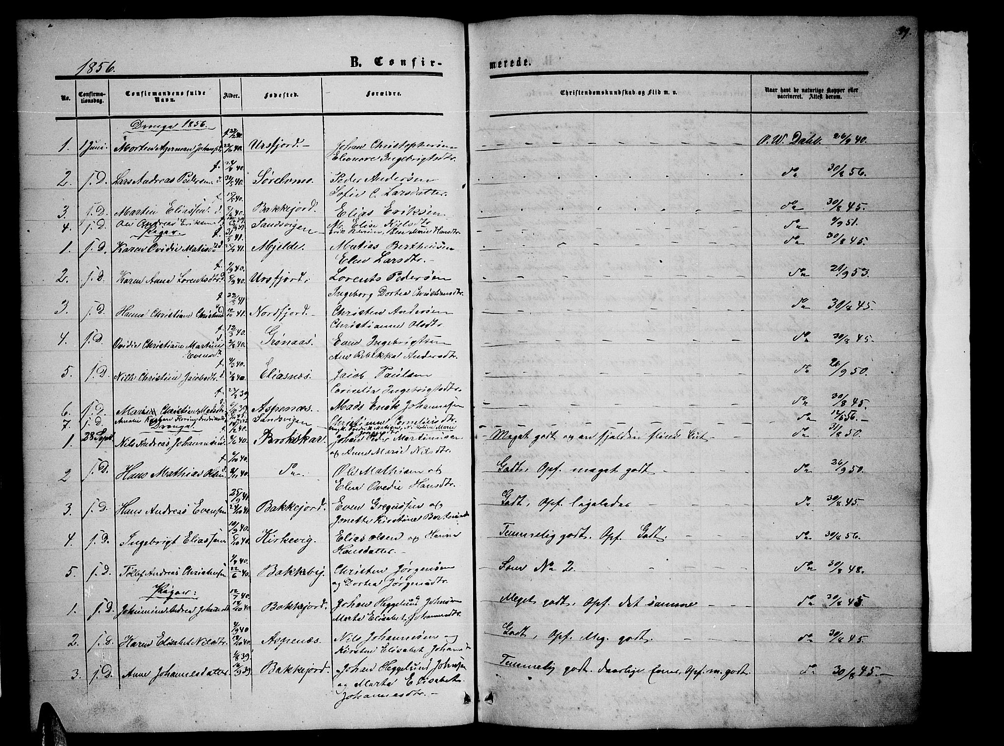 Balsfjord sokneprestembete, SATØ/S-1303/G/Ga/L0001klokker: Parish register (copy) no. 1, 1856-1869, p. 49