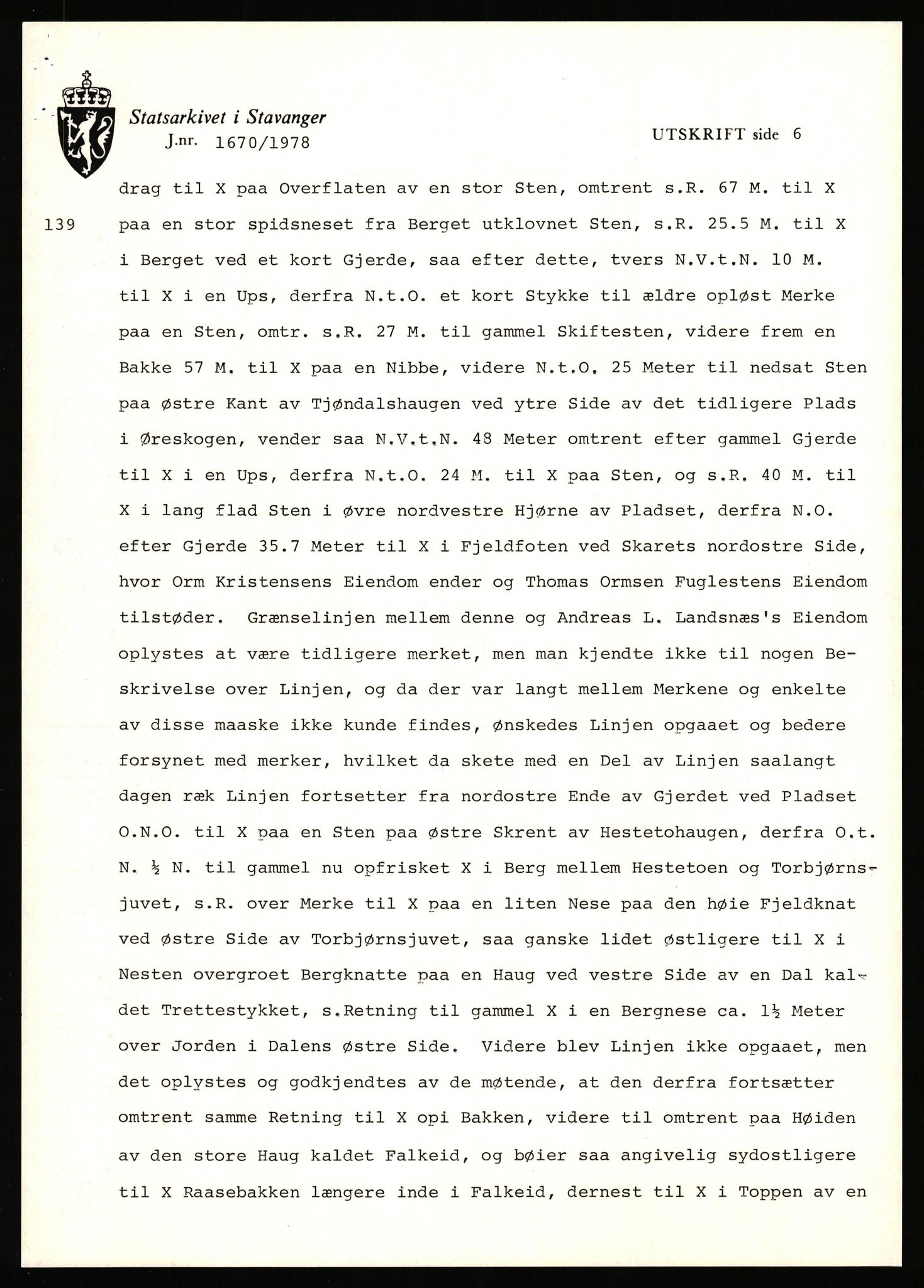 Statsarkivet i Stavanger, SAST/A-101971/03/Y/Yj/L0051: Avskrifter sortert etter gårdsnavn: Kvål - Landsnes, 1750-1930, p. 618