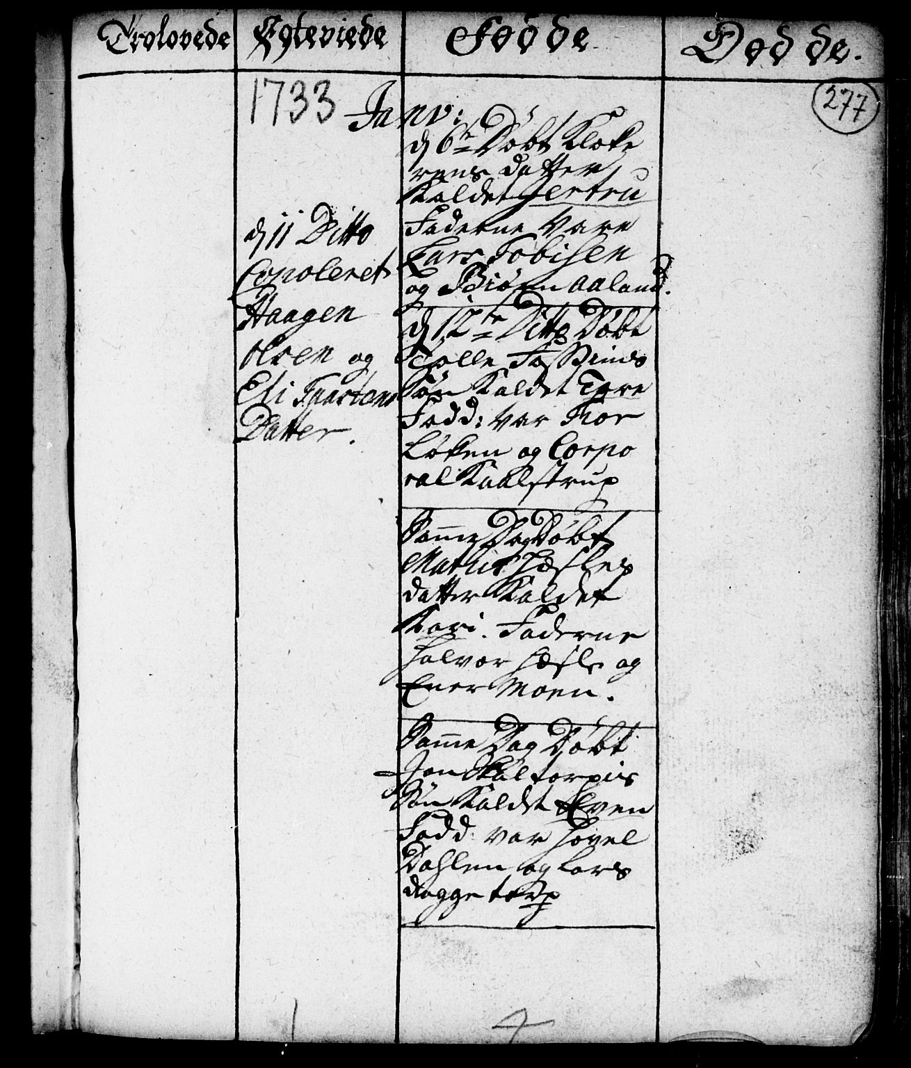 Spydeberg prestekontor Kirkebøker, SAO/A-10924/F/Fa/L0001: Parish register (official) no. I 1, 1696-1738, p. 277