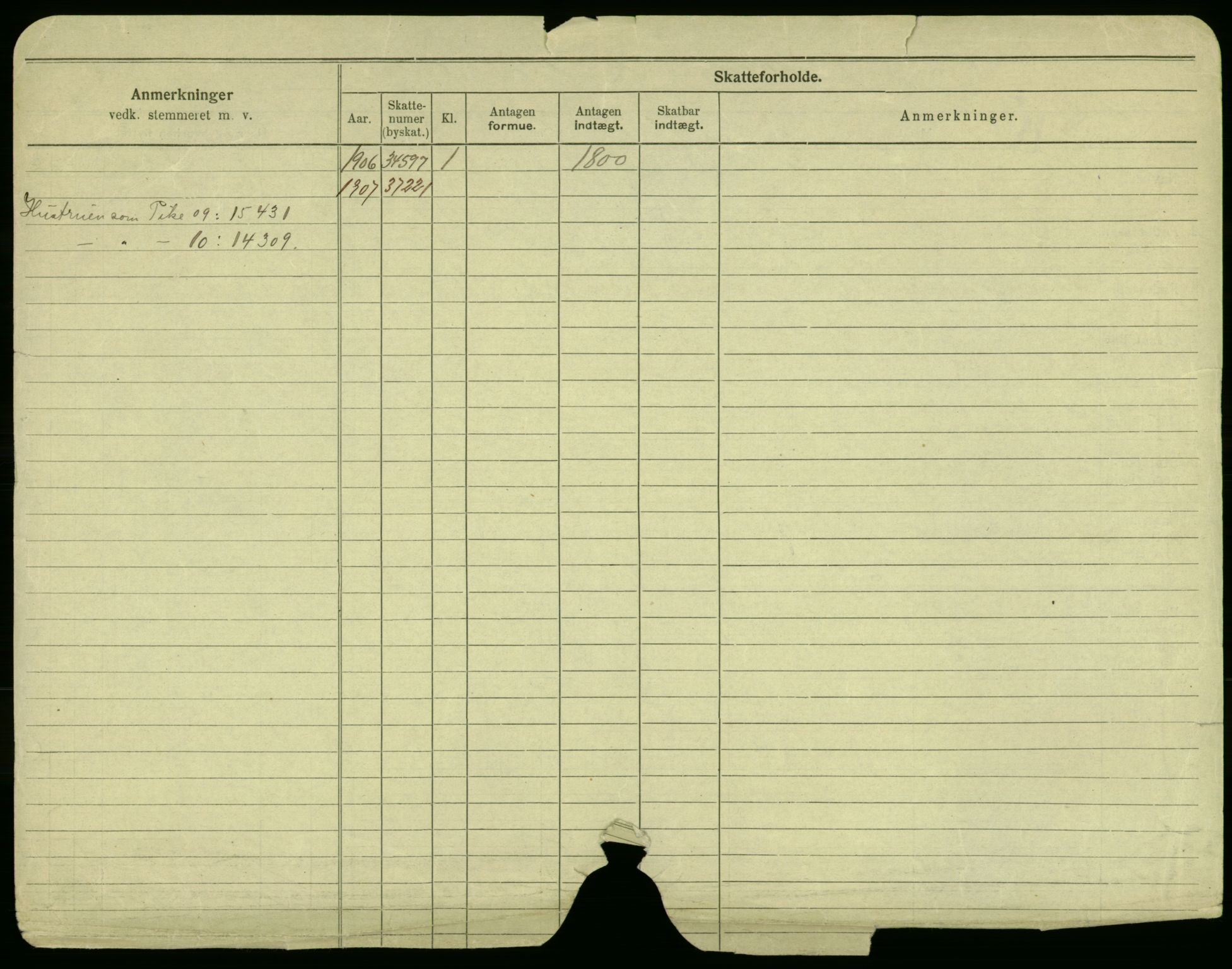 Oslo folkeregister, Registerkort, AV/SAO-A-11715/F/Fa/Fac/L0005: Menn, 1906-1914, p. 3b