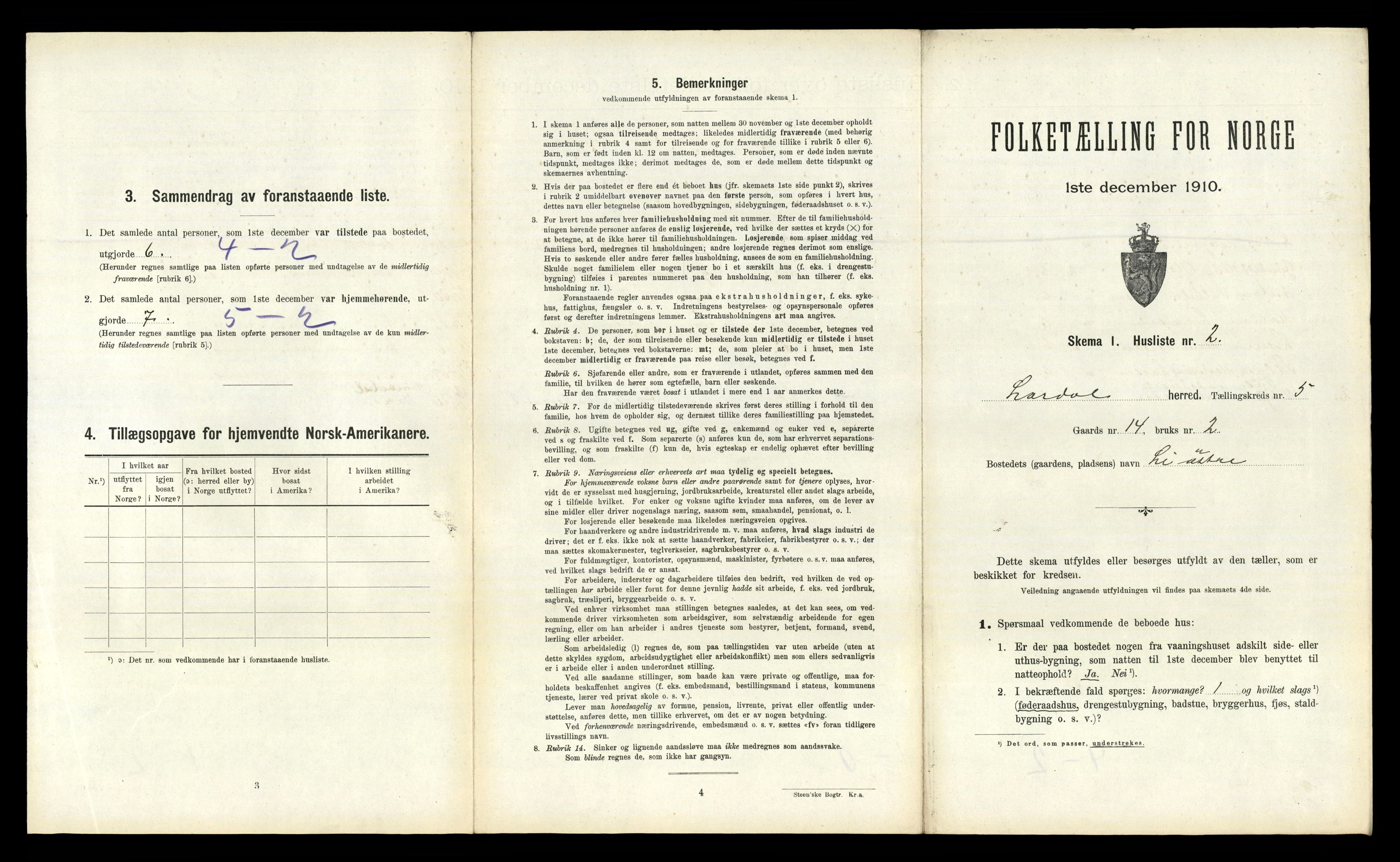 RA, 1910 census for Lardal, 1910, p. 648