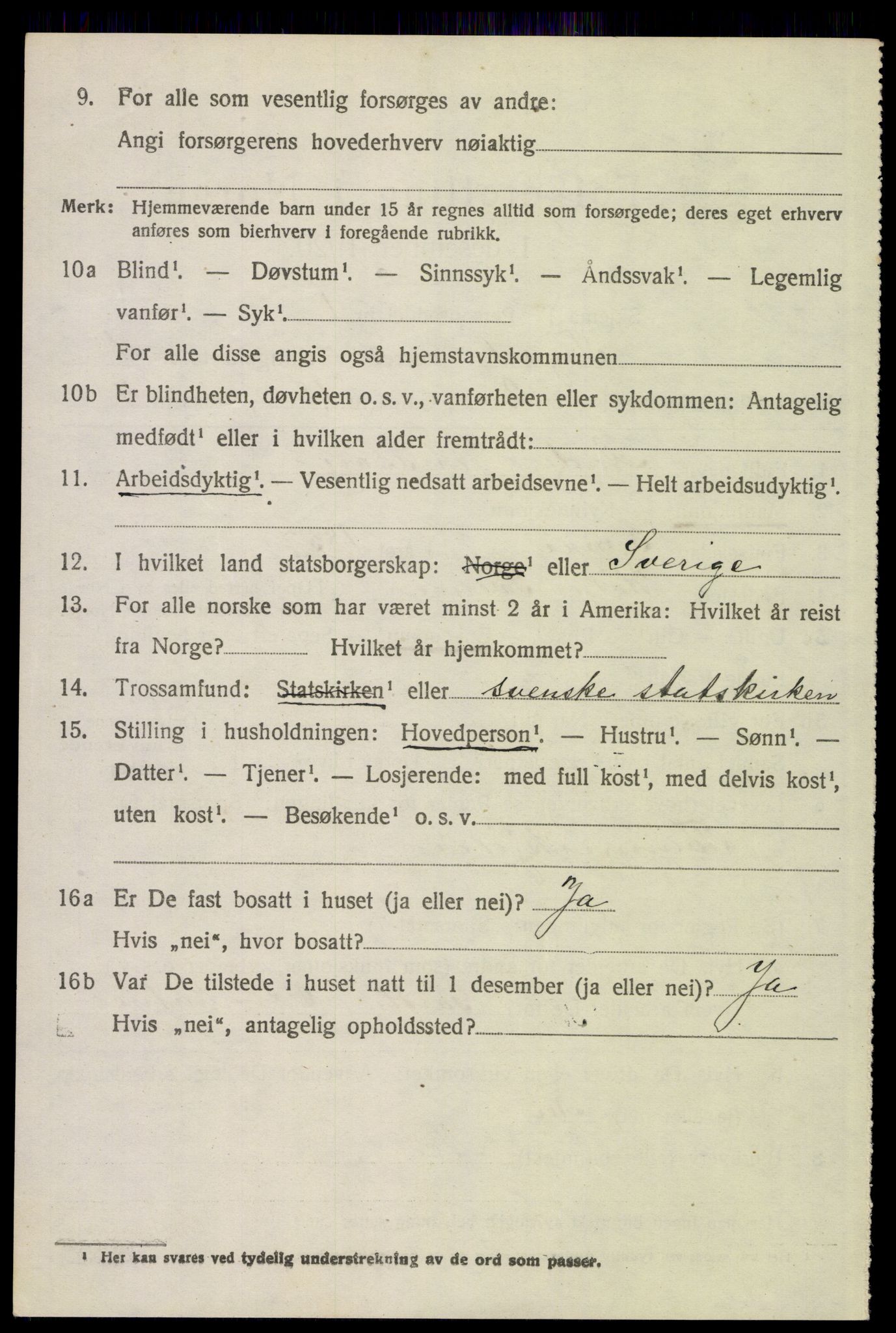 SAH, 1920 census for Trysil, 1920, p. 2554