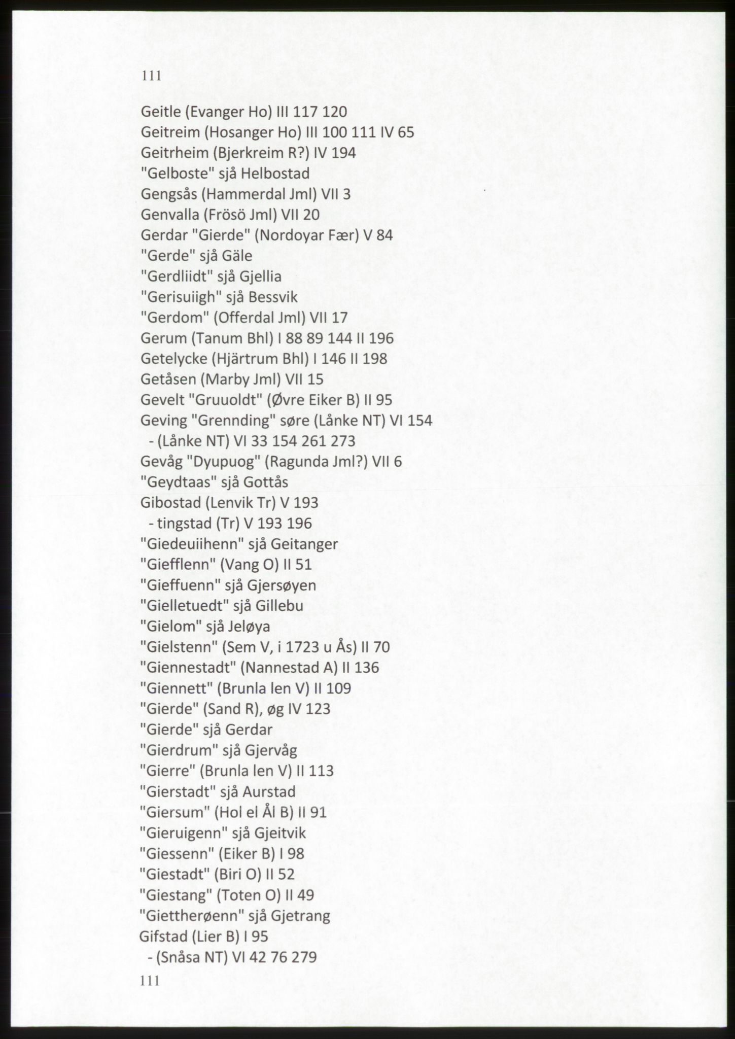 Publikasjoner utgitt av Arkivverket, PUBL/PUBL-001/C/0009: Stedsnavnregister, 1548-1567, p. 111