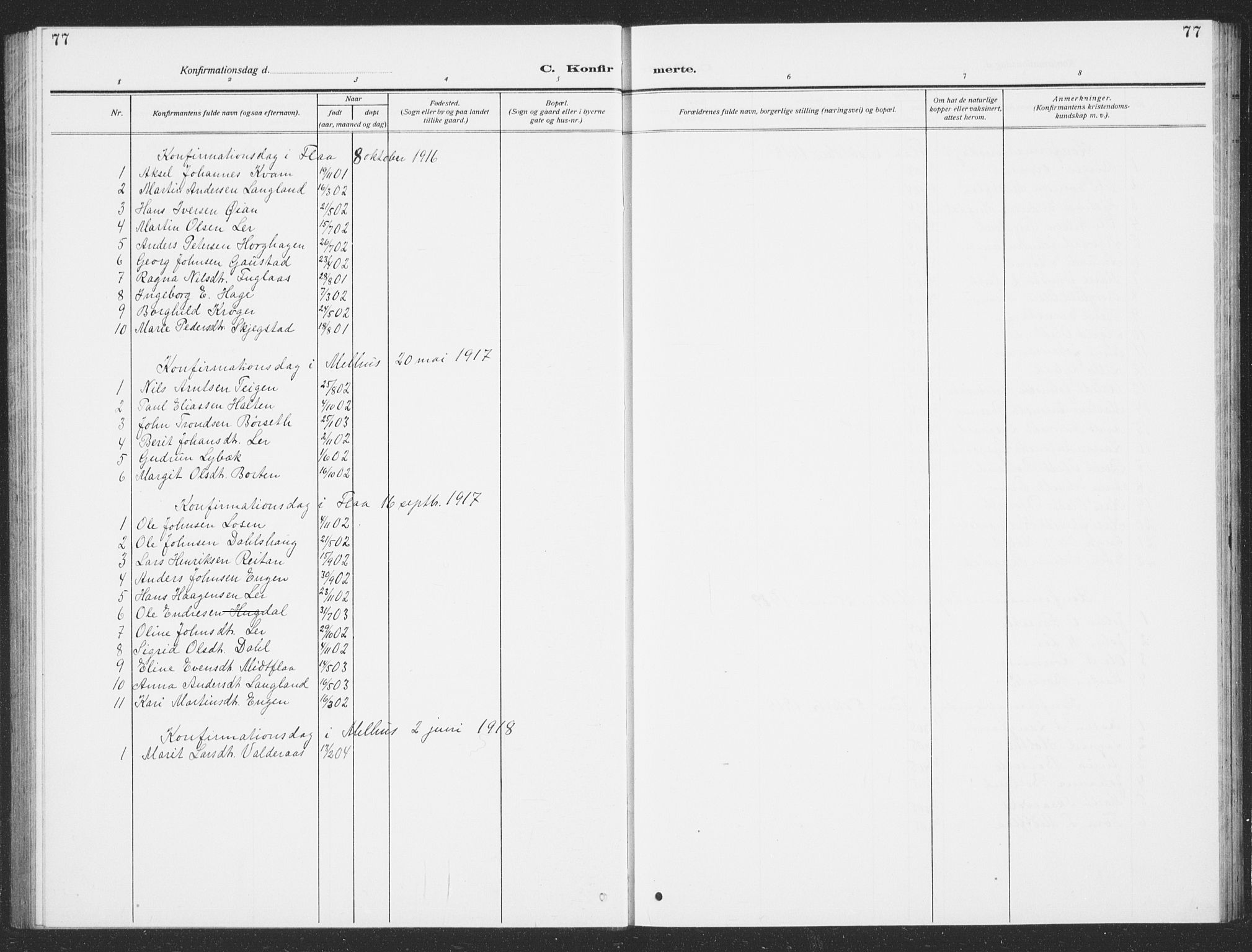 Ministerialprotokoller, klokkerbøker og fødselsregistre - Sør-Trøndelag, SAT/A-1456/693/L1124: Parish register (copy) no. 693C05, 1911-1941, p. 77