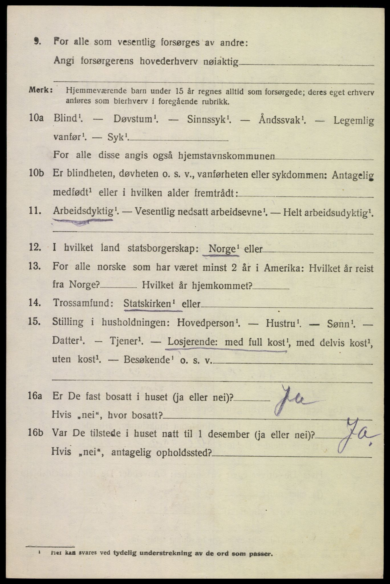 SAK, 1920 census for Søgne, 1920, p. 2188