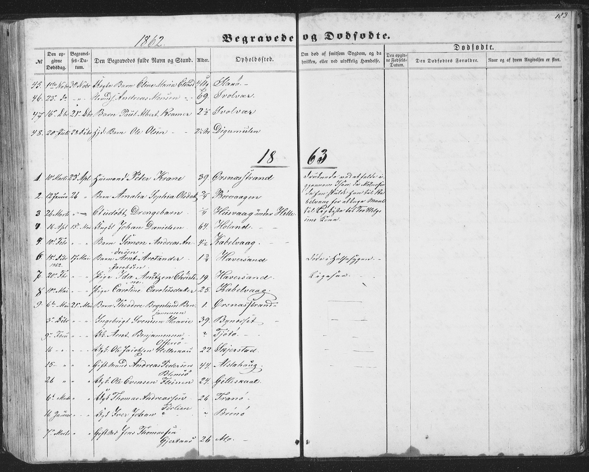 Ministerialprotokoller, klokkerbøker og fødselsregistre - Nordland, SAT/A-1459/874/L1073: Parish register (copy) no. 874C02, 1860-1870, p. 183