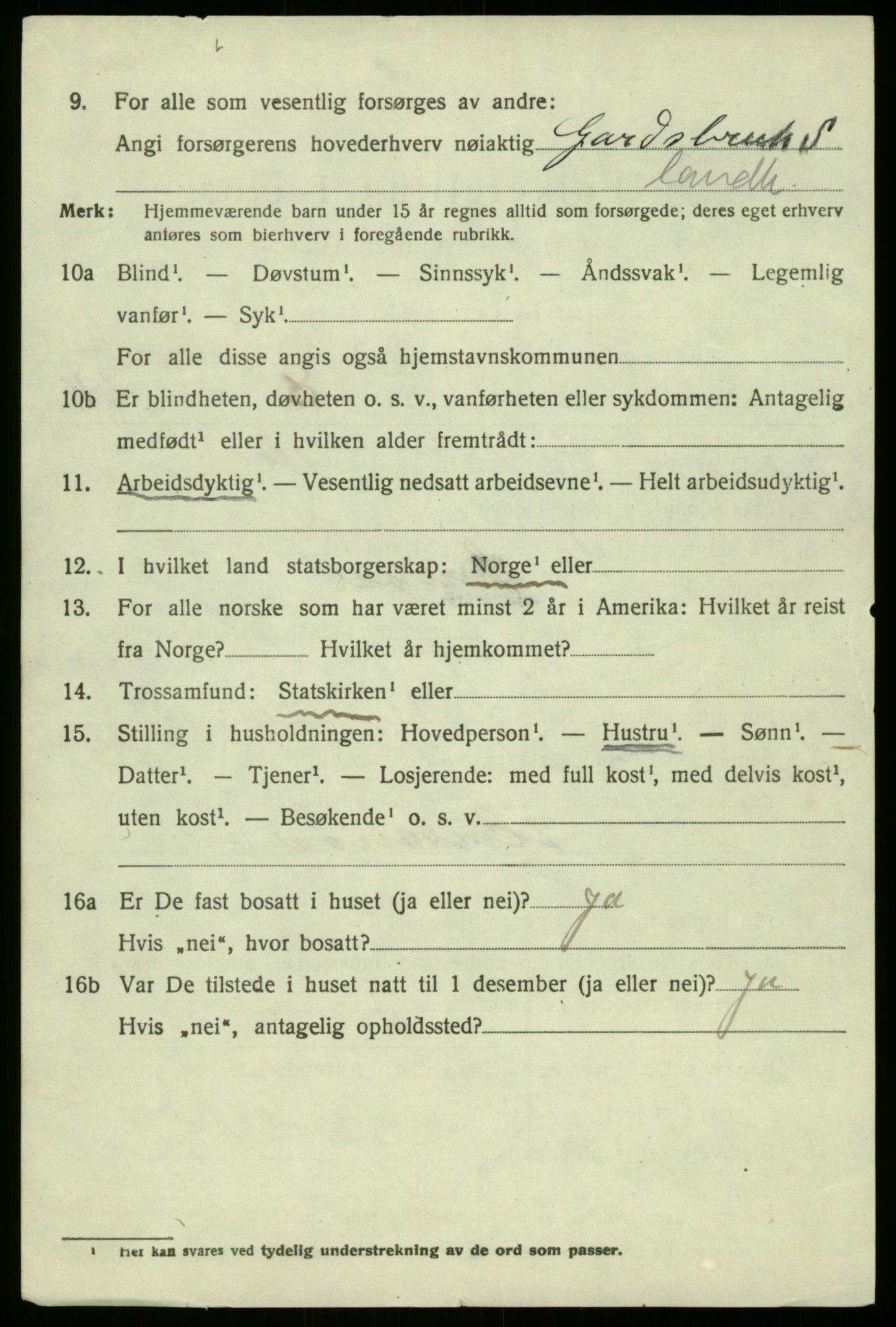 SAB, 1920 census for Lindås, 1920, p. 1590