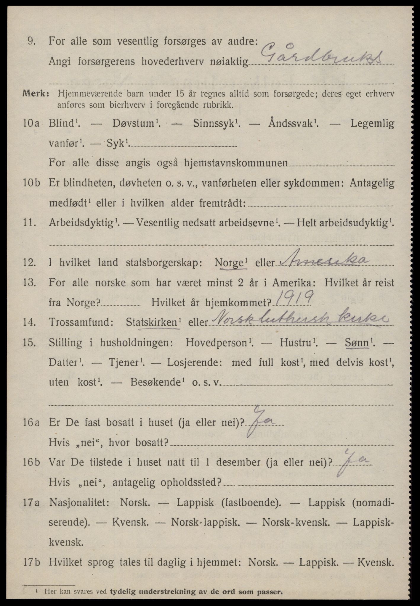 SAT, 1920 census for Meldal, 1920, p. 8210