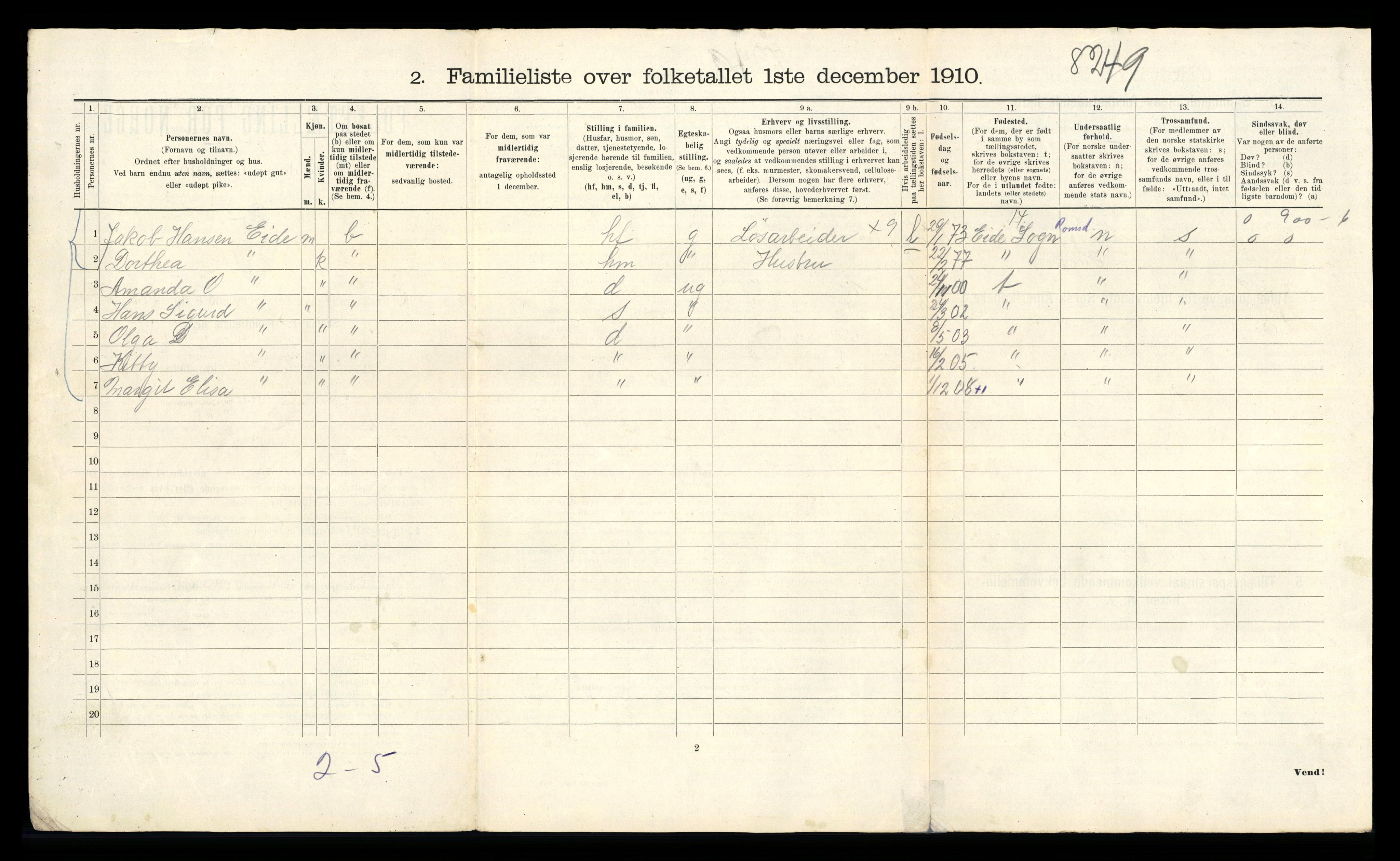 RA, 1910 census for Bergen, 1910, p. 9846