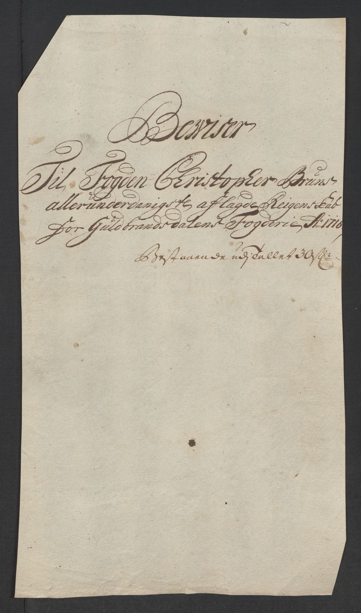 Rentekammeret inntil 1814, Reviderte regnskaper, Fogderegnskap, RA/EA-4092/R17/L1186: Fogderegnskap Gudbrandsdal, 1716, p. 12