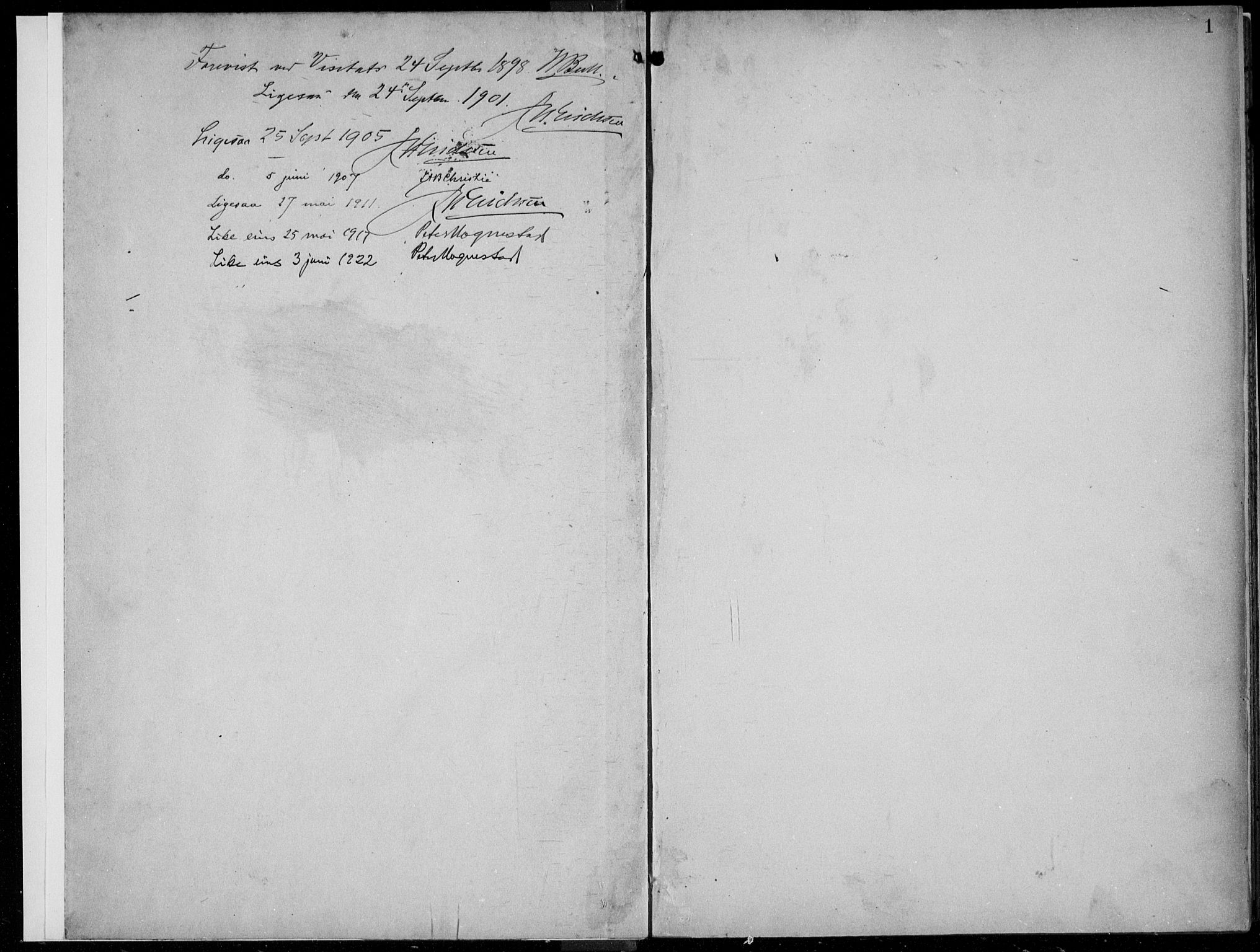 Voss sokneprestembete, AV/SAB-A-79001/H/Haa: Parish register (official) no. F  1, 1898-1926, p. 1