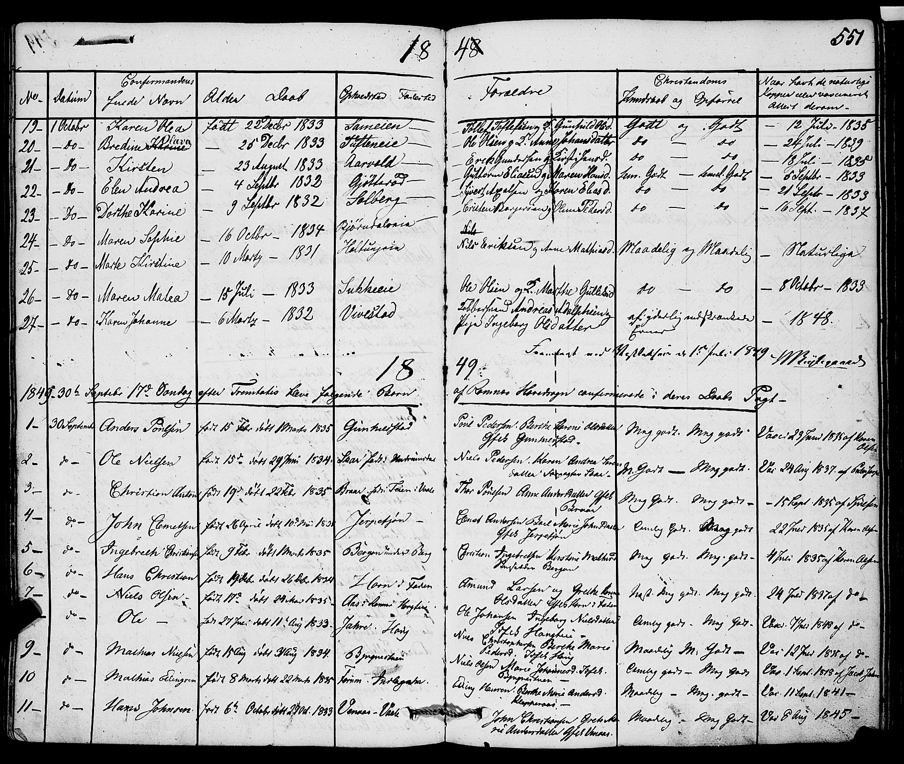 Ramnes kirkebøker, AV/SAKO-A-314/F/Fa/L0005: Parish register (official) no. I 5, 1841-1861, p. 550-551