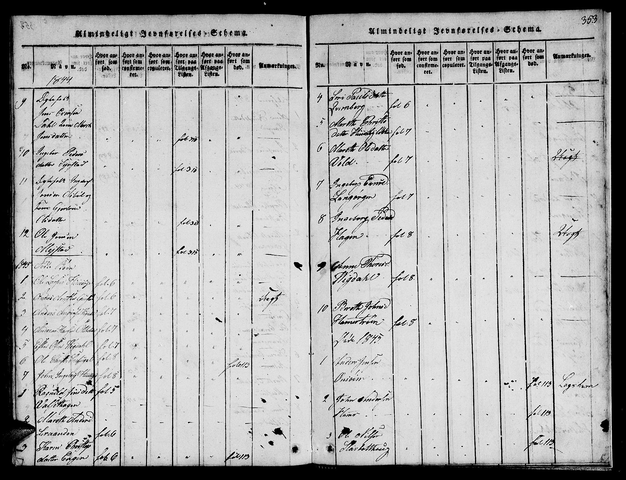 Ministerialprotokoller, klokkerbøker og fødselsregistre - Sør-Trøndelag, SAT/A-1456/666/L0788: Parish register (copy) no. 666C01, 1816-1847, p. 353