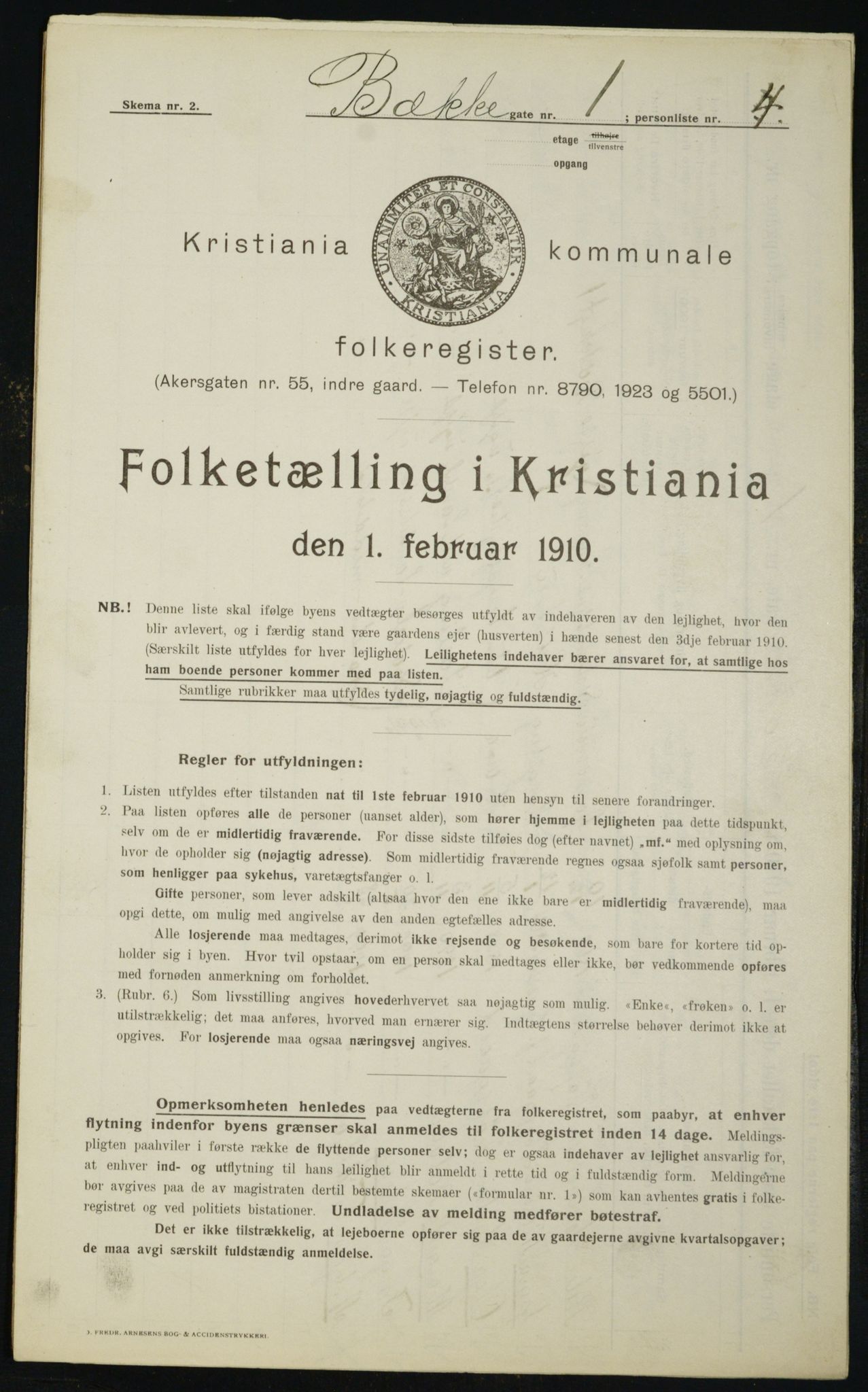 OBA, Municipal Census 1910 for Kristiania, 1910, p. 10575