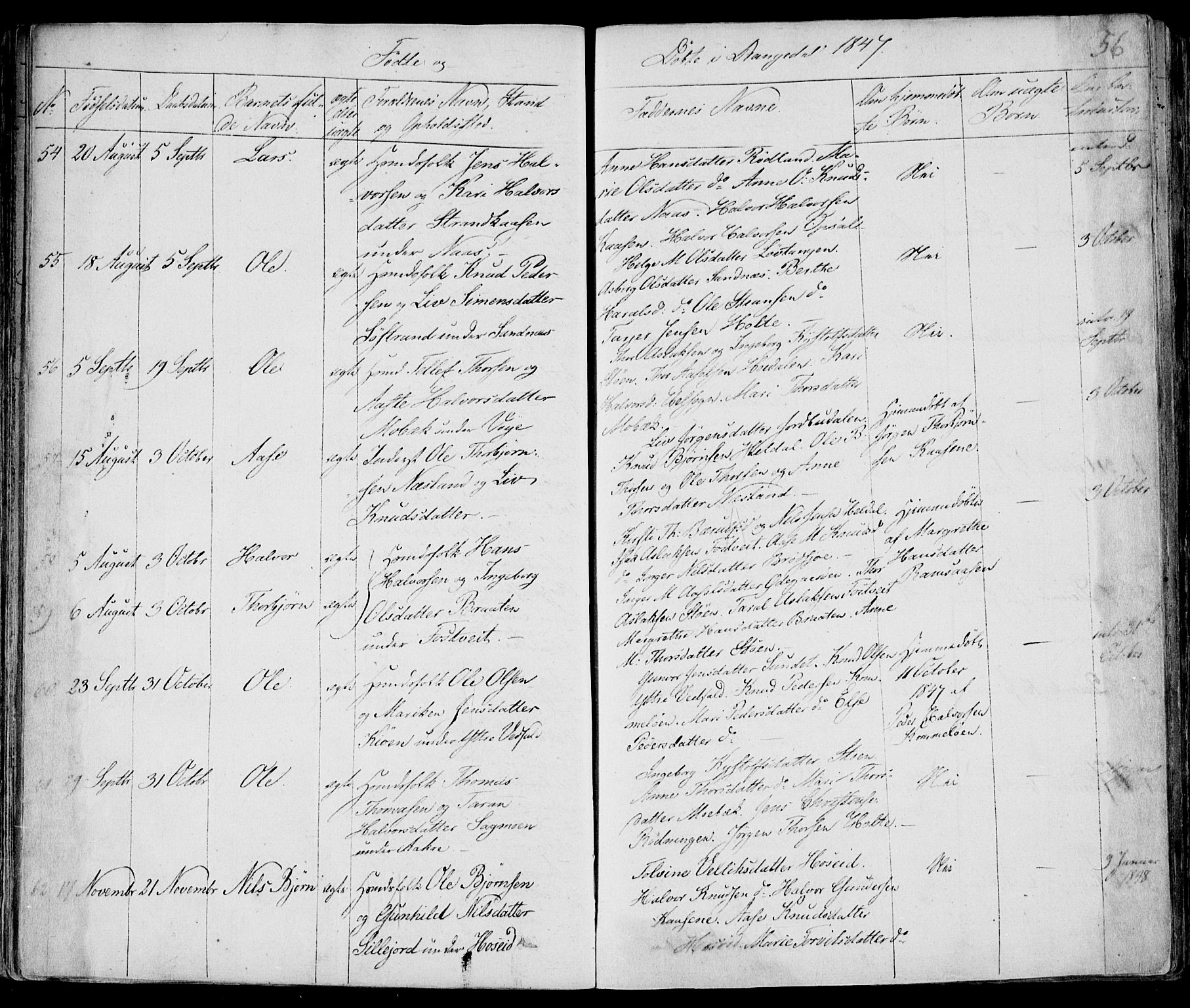 Drangedal kirkebøker, AV/SAKO-A-258/F/Fa/L0007a: Parish register (official) no. 7a, 1837-1856, p. 56