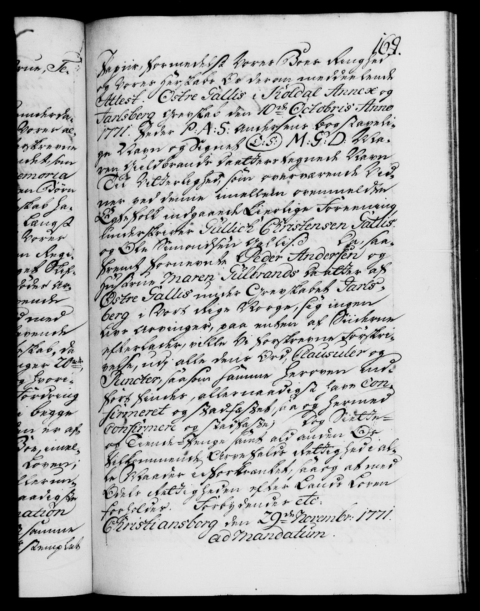 Danske Kanselli 1572-1799, RA/EA-3023/F/Fc/Fca/Fcaa/L0045: Norske registre "Norske eller 3. dept.s åpne brev, 1771-1773, p. 169a