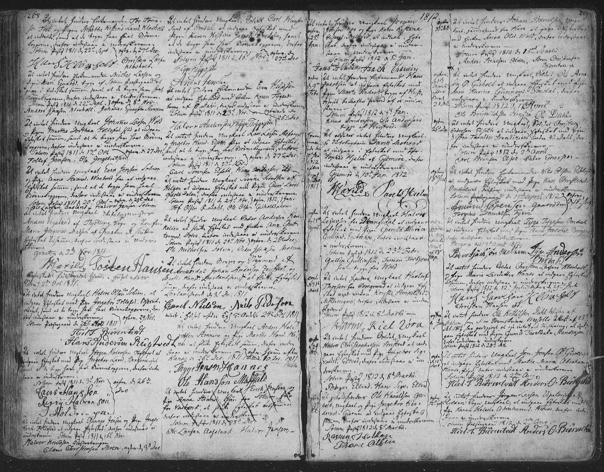 Solum kirkebøker, AV/SAKO-A-306/F/Fa/L0003: Parish register (official) no. I 3, 1761-1814, p. 268-269