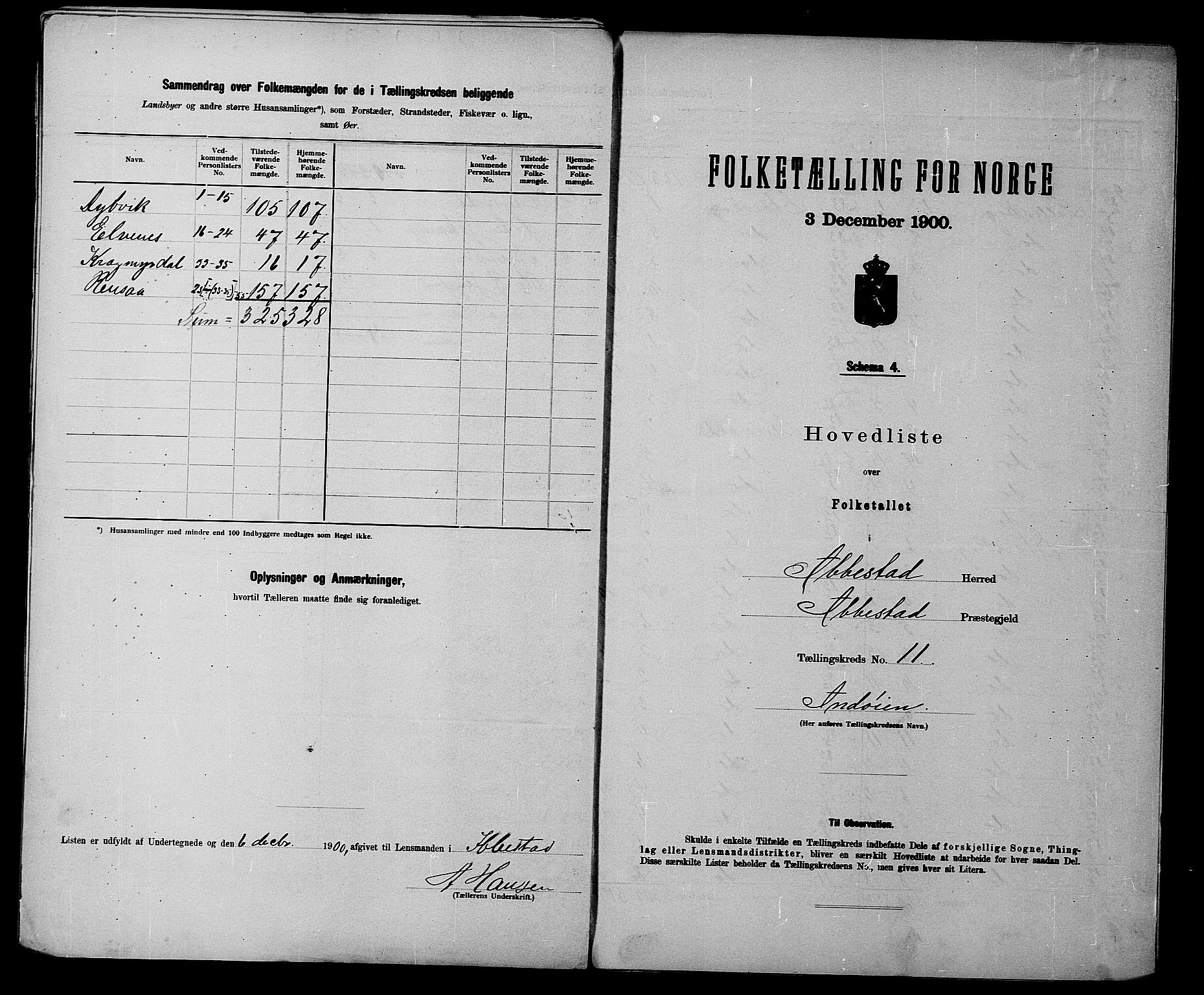 SATØ, 1900 census for Ibestad, 1900, p. 24