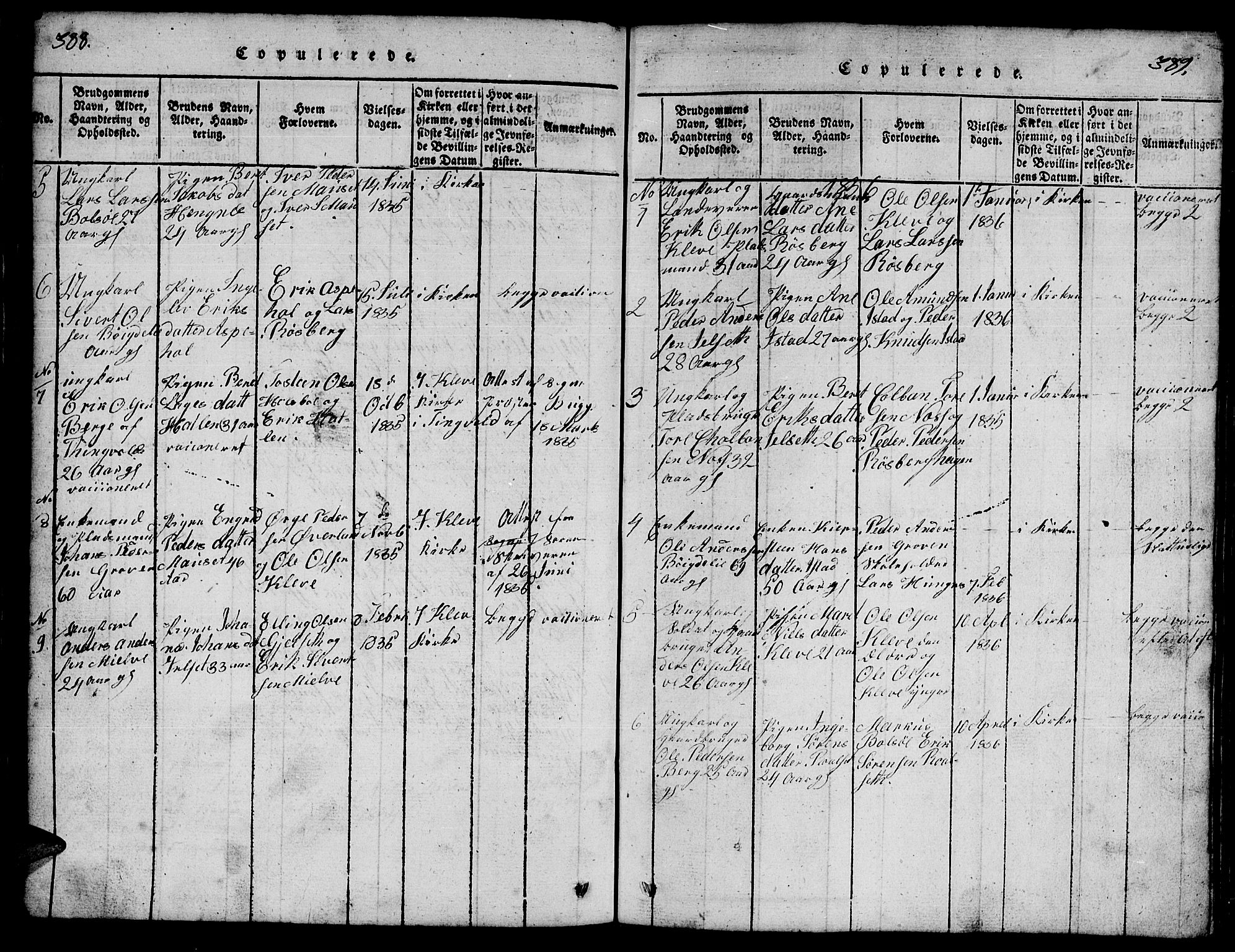 Ministerialprotokoller, klokkerbøker og fødselsregistre - Møre og Romsdal, SAT/A-1454/557/L0683: Parish register (copy) no. 557C01, 1818-1862, p. 388-389