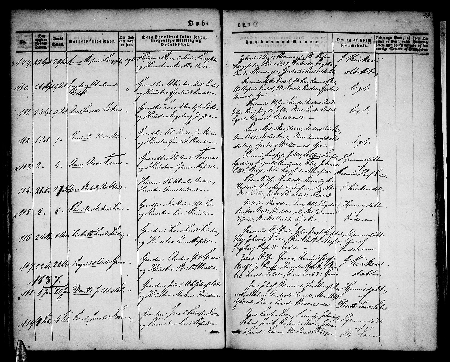 Stryn Sokneprestembete, AV/SAB-A-82501: Parish register (official) no. A 1, 1832-1845, p. 58