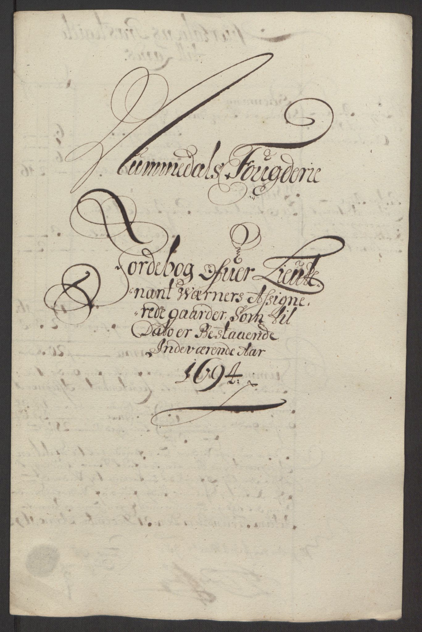 Rentekammeret inntil 1814, Reviderte regnskaper, Fogderegnskap, RA/EA-4092/R64/L4424: Fogderegnskap Namdal, 1692-1695, p. 422