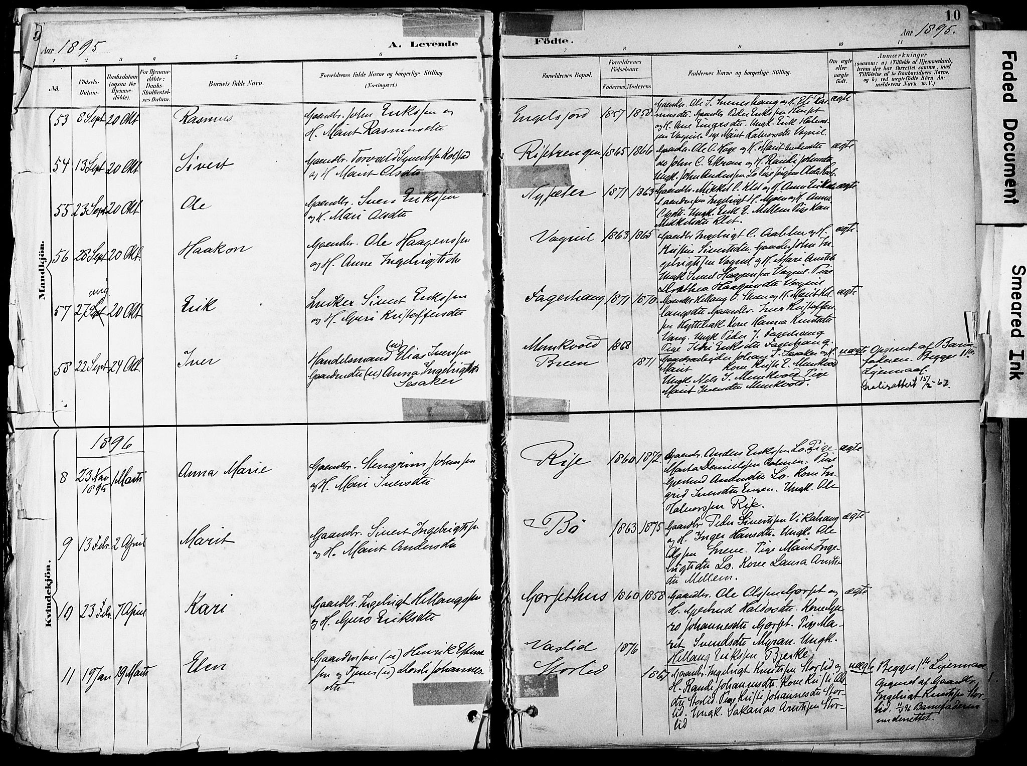 Ministerialprotokoller, klokkerbøker og fødselsregistre - Sør-Trøndelag, AV/SAT-A-1456/678/L0902: Parish register (official) no. 678A11, 1895-1911, p. 10