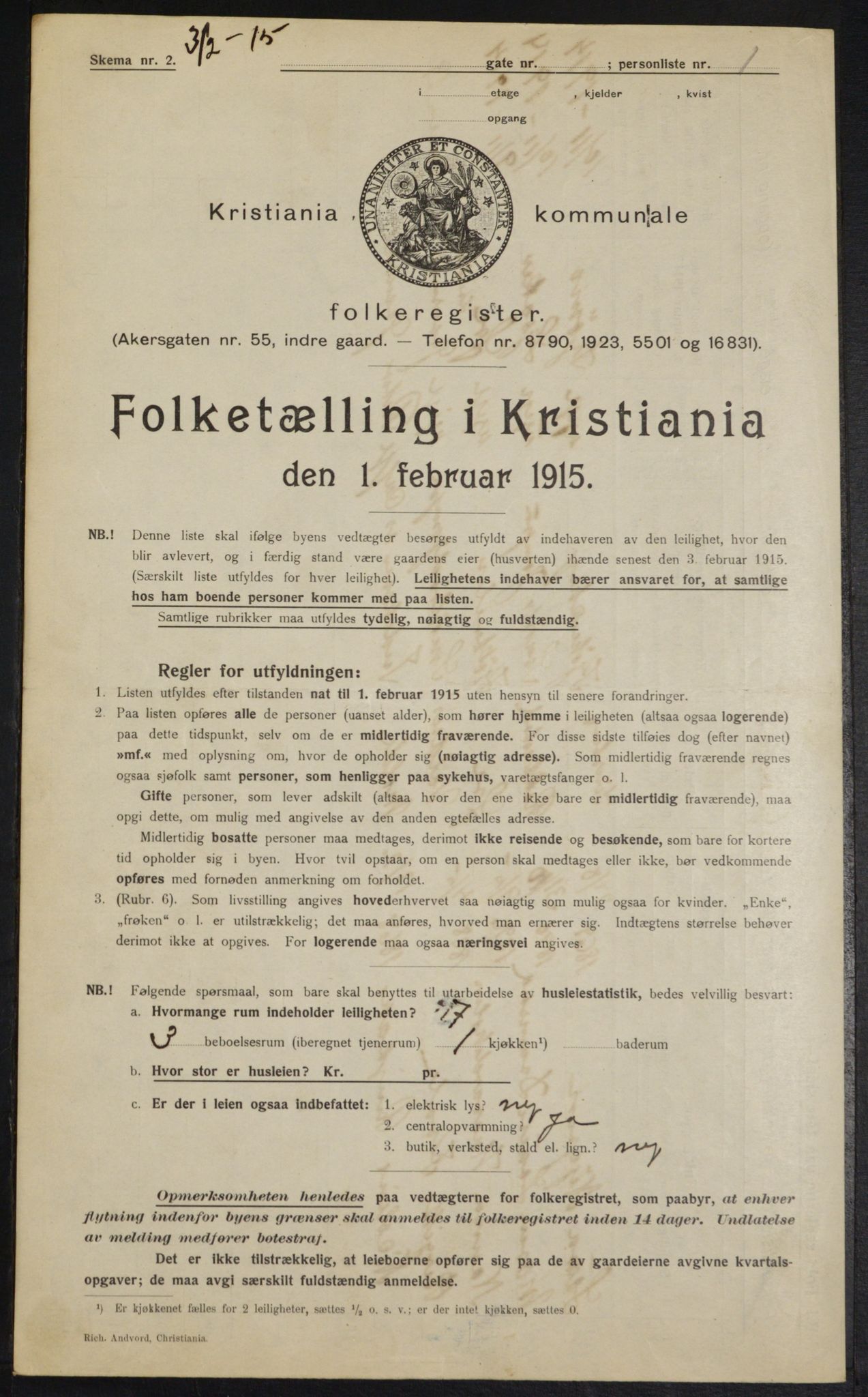 OBA, Municipal Census 1915 for Kristiania, 1915, p. 29497