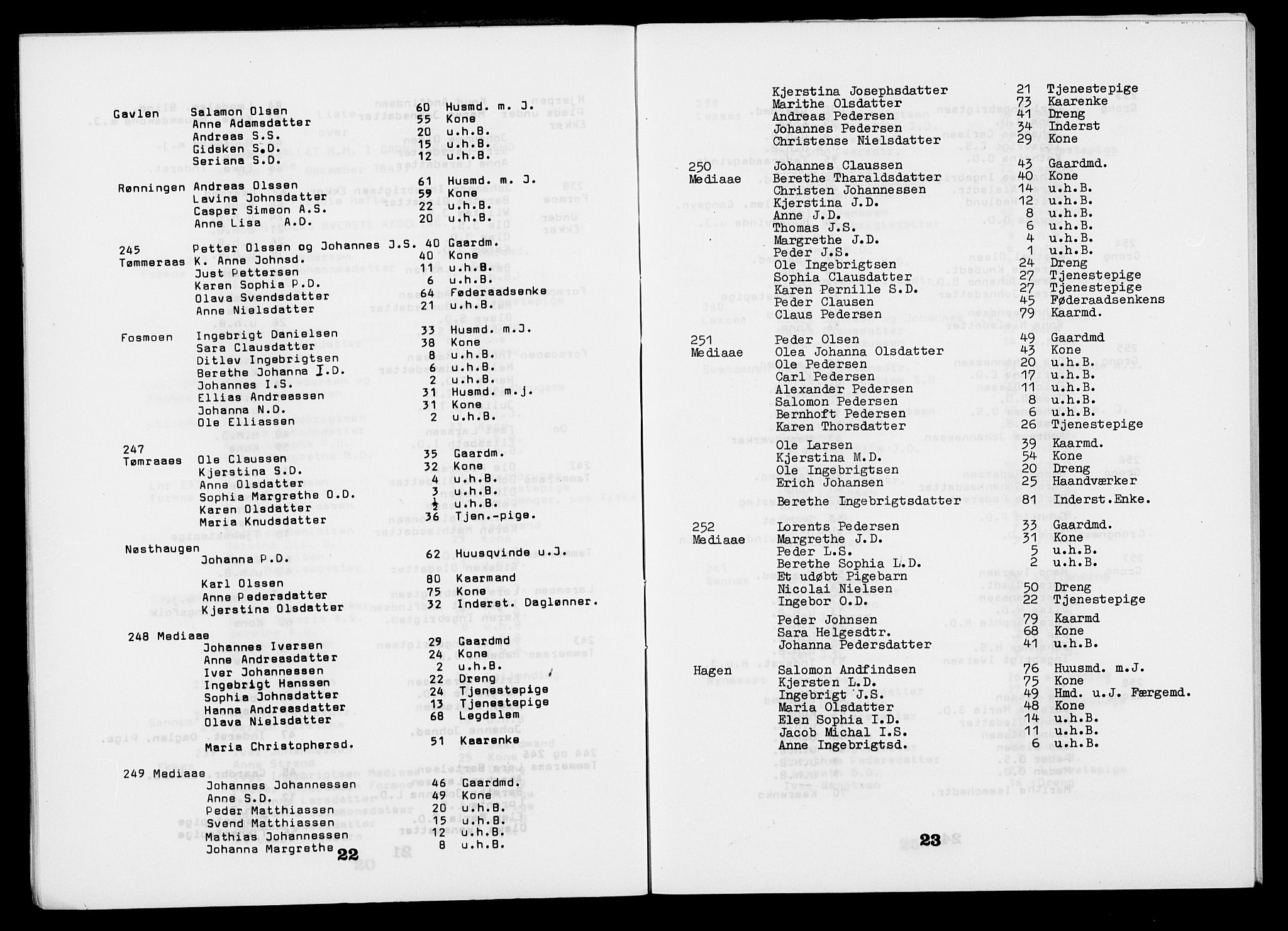 , Census 1845 for Grong, 1845, p. 12