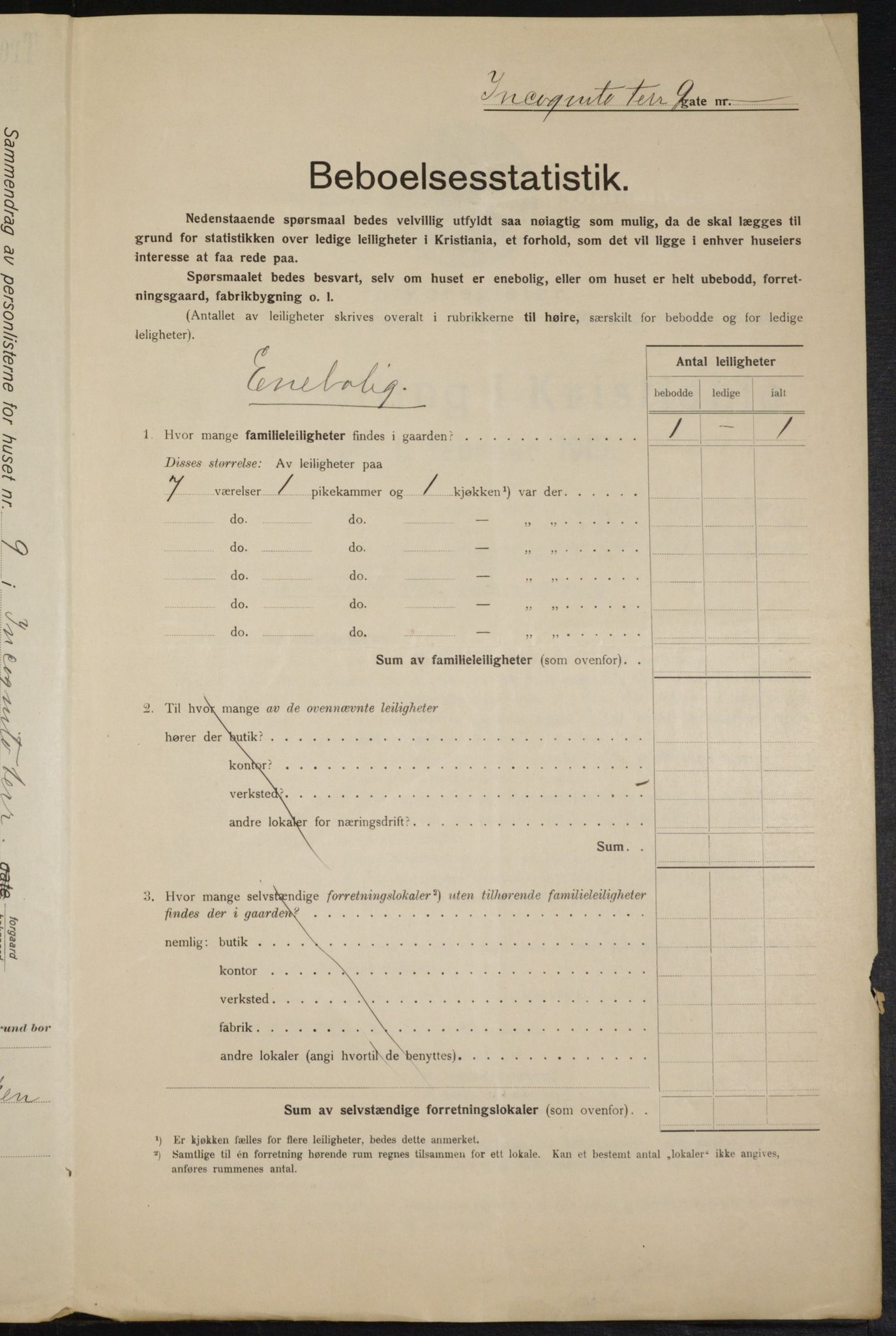 OBA, Municipal Census 1915 for Kristiania, 1915, p. 43958