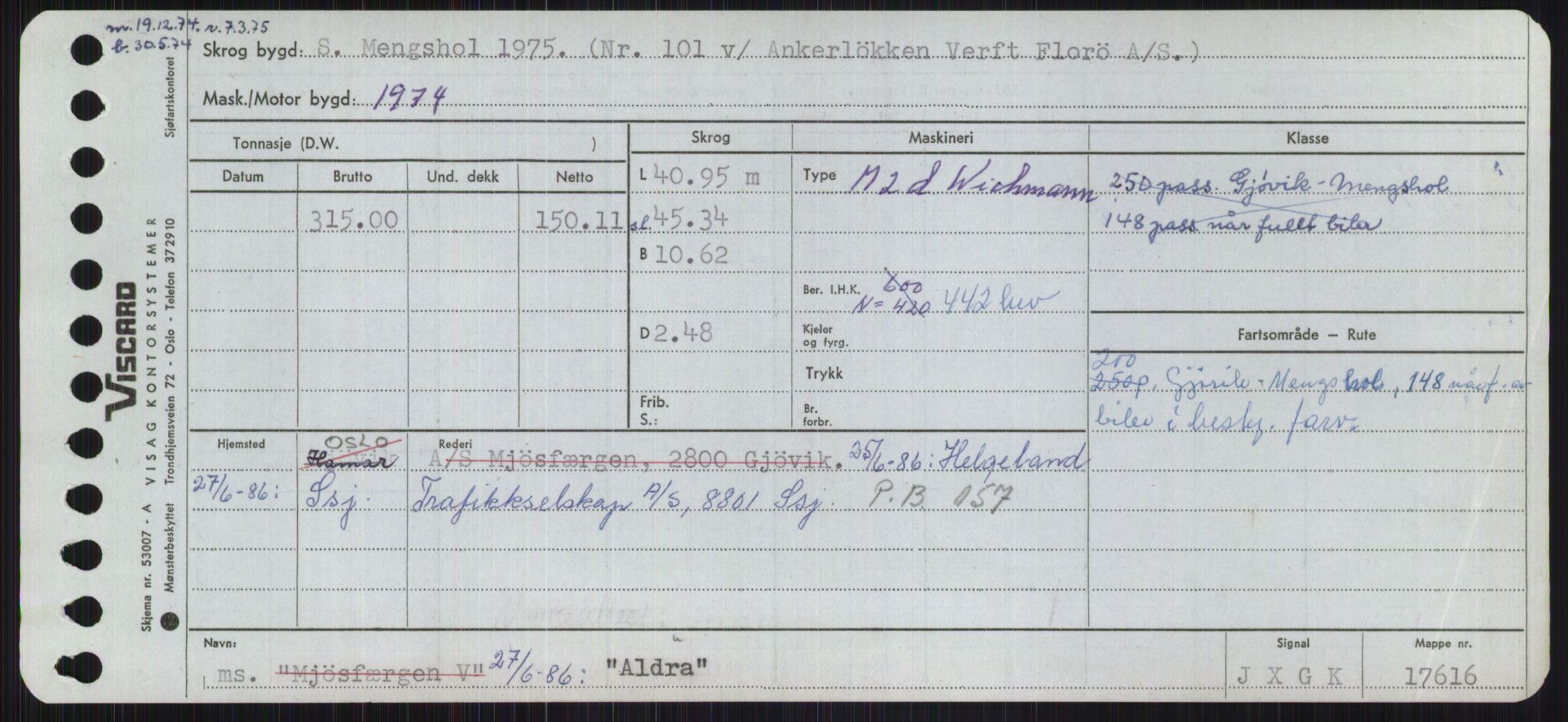 Sjøfartsdirektoratet med forløpere, Skipsmålingen, AV/RA-S-1627/H/Ha/L0001/0001: Fartøy, A-Eig / Fartøy A-Bjøn, p. 87