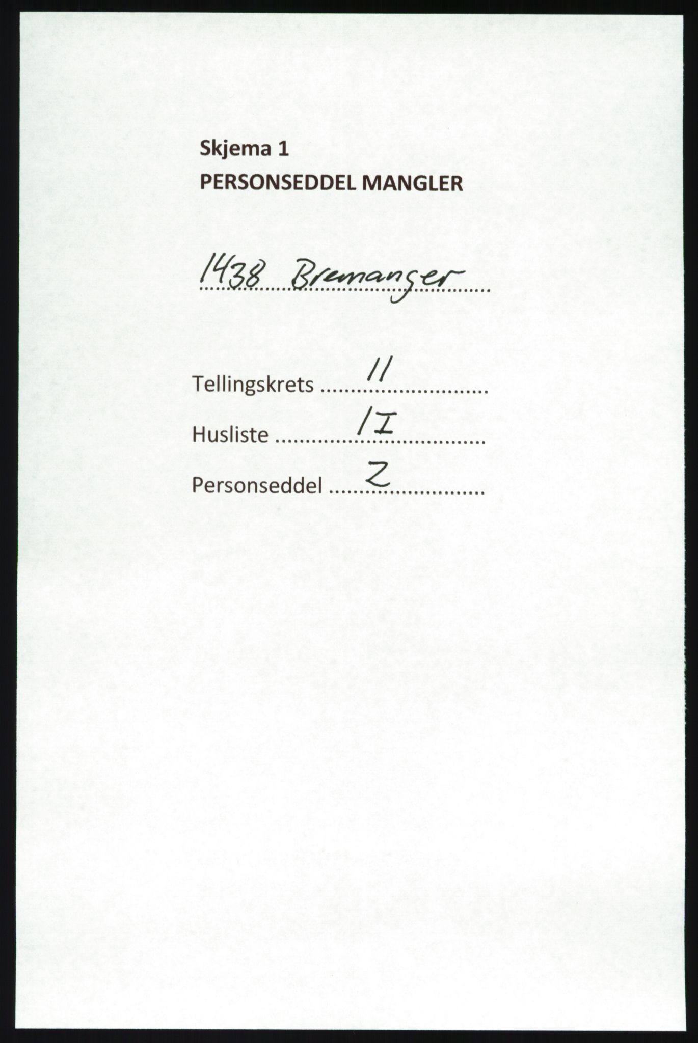 SAB, 1920 census for Bremanger, 1920, p. 5610