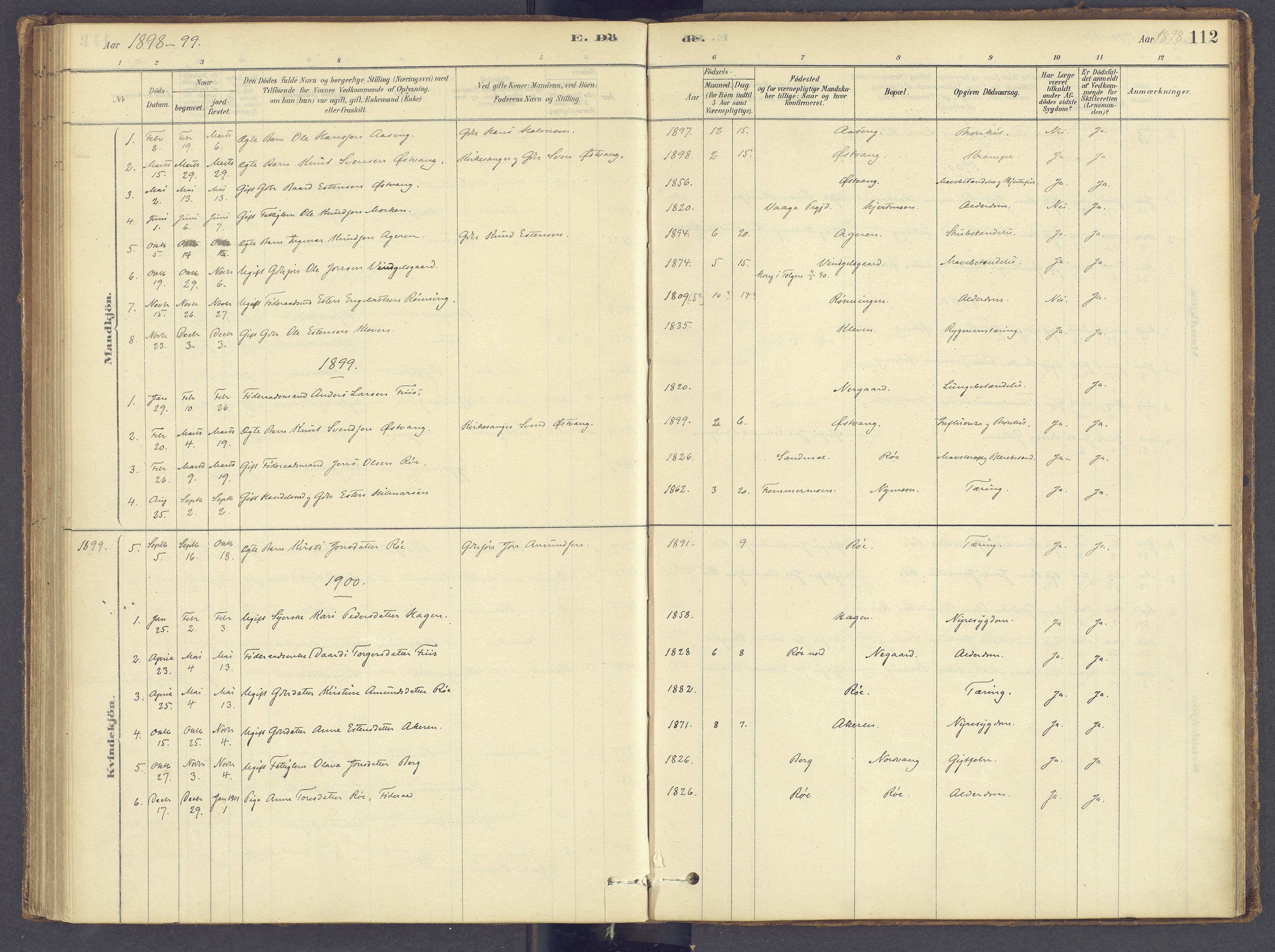 Tolga prestekontor, AV/SAH-PREST-062/K/L0012: Parish register (official) no. 12, 1877-1925, p. 112